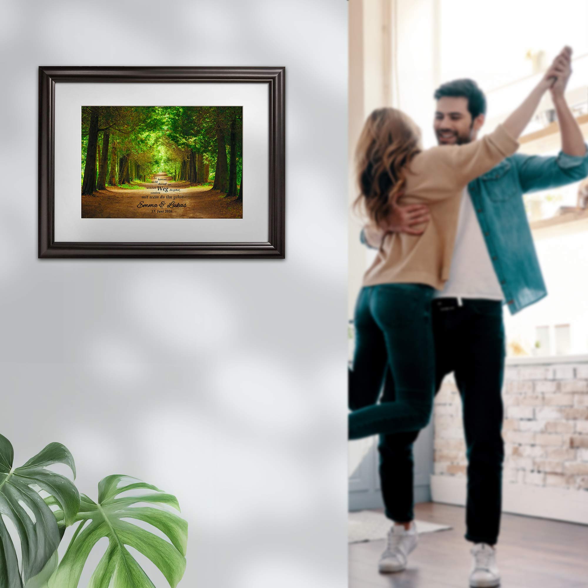 Gemeinsamer Weg Frühlingsbild - personalisiert