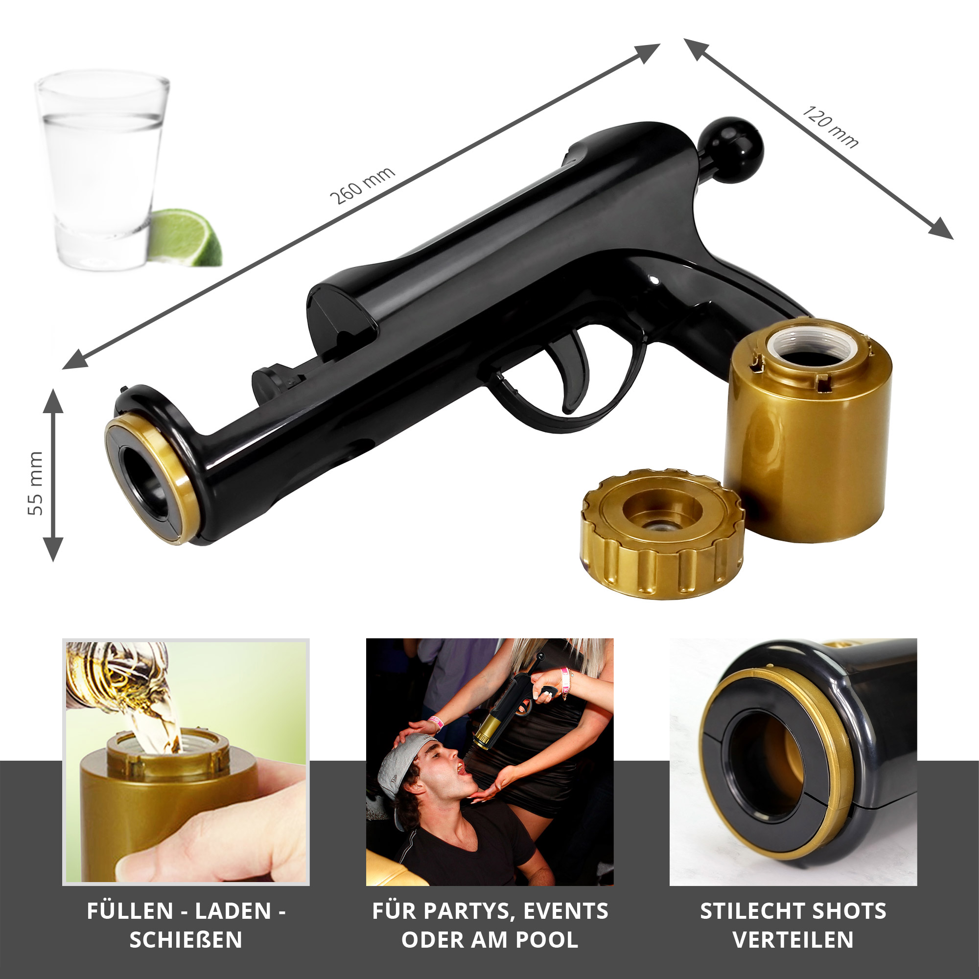 Shot Gun Schnapspistole  Alcohol Shot Gun – Geschenkebuddy