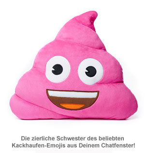 Emoji Kissen - Kackhaufen Pink Poo 3123 - 1