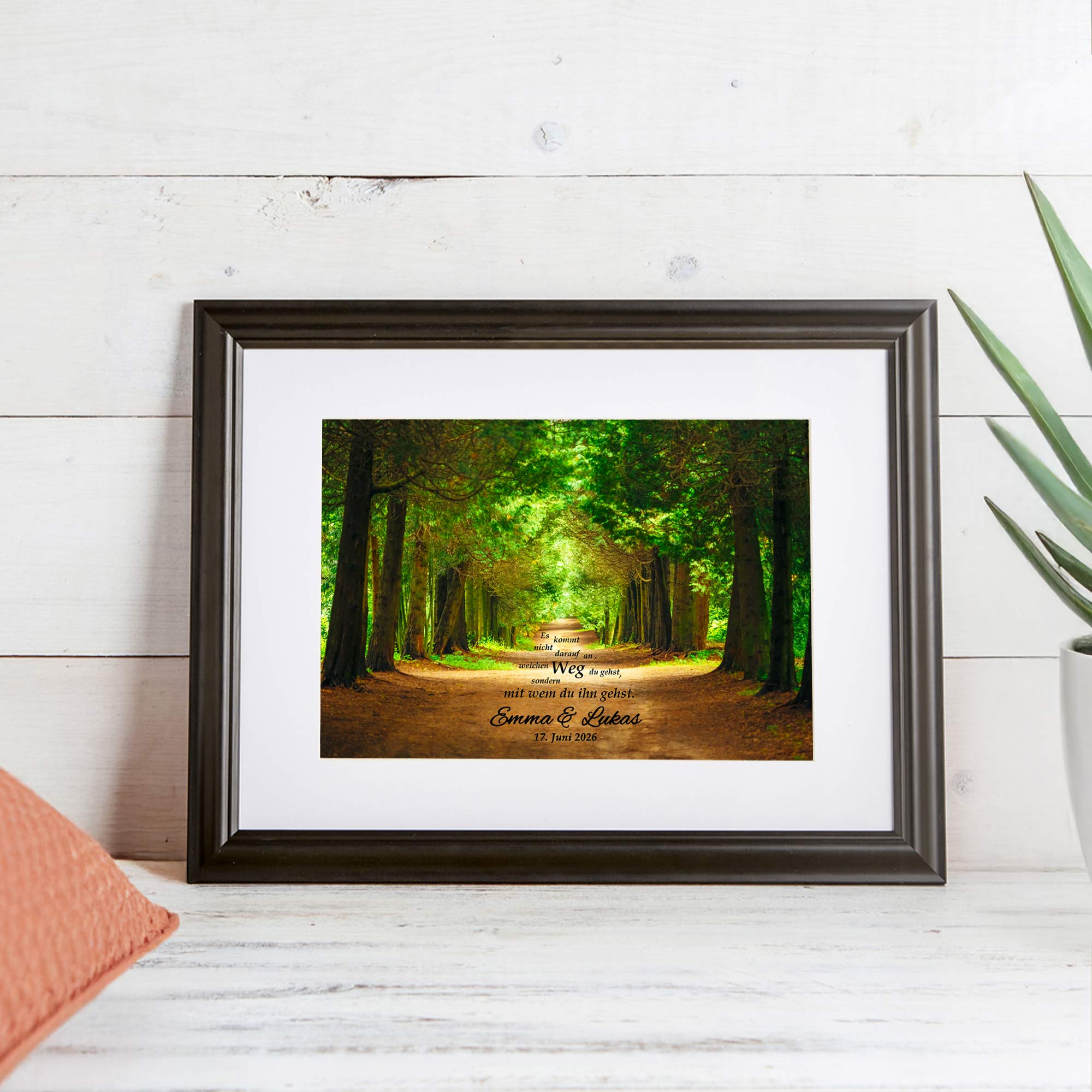 Gemeinsamer Weg Frühlingsbild - personalisiert