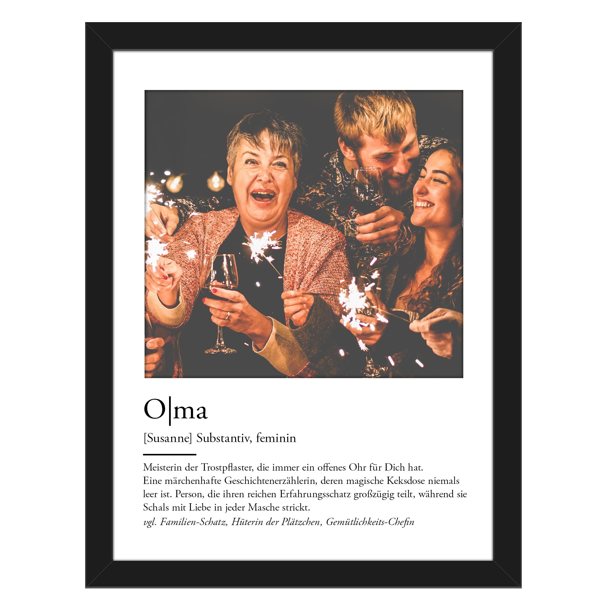 Definition Oma - personalisiertes Bild mit Foto