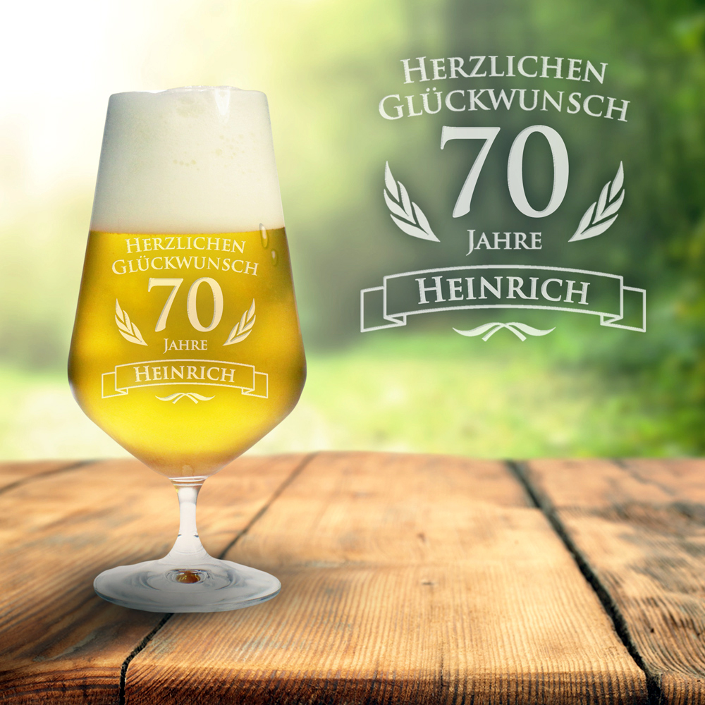 Bierglas zum 70. Geburtstag 2188