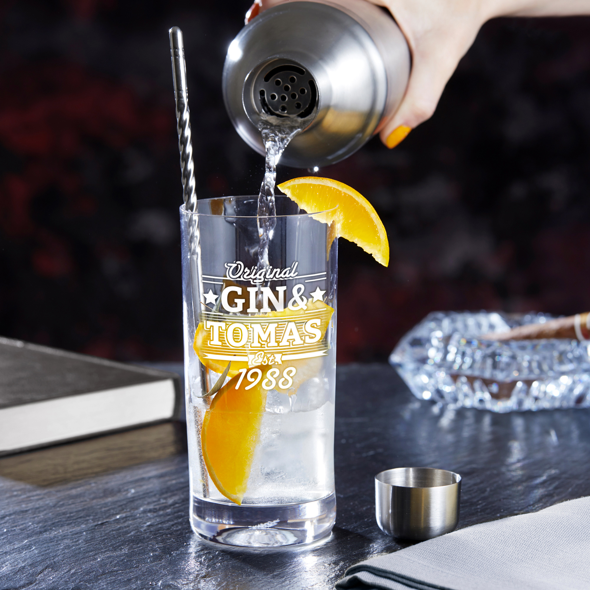 Cocktailglas mit Gravur - Gin 3965 - 2