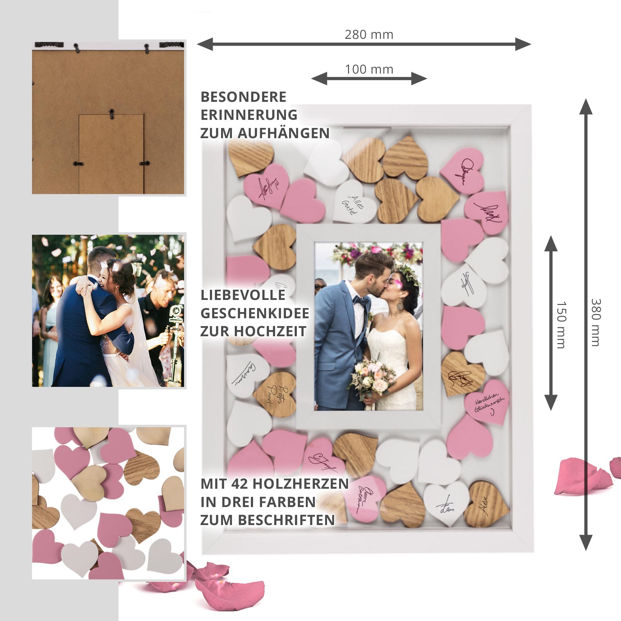 Bilderrahmen Gästebuch zur Hochzeit