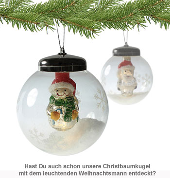 LED Weihnachtskugel - Schneemann 3323 - 2