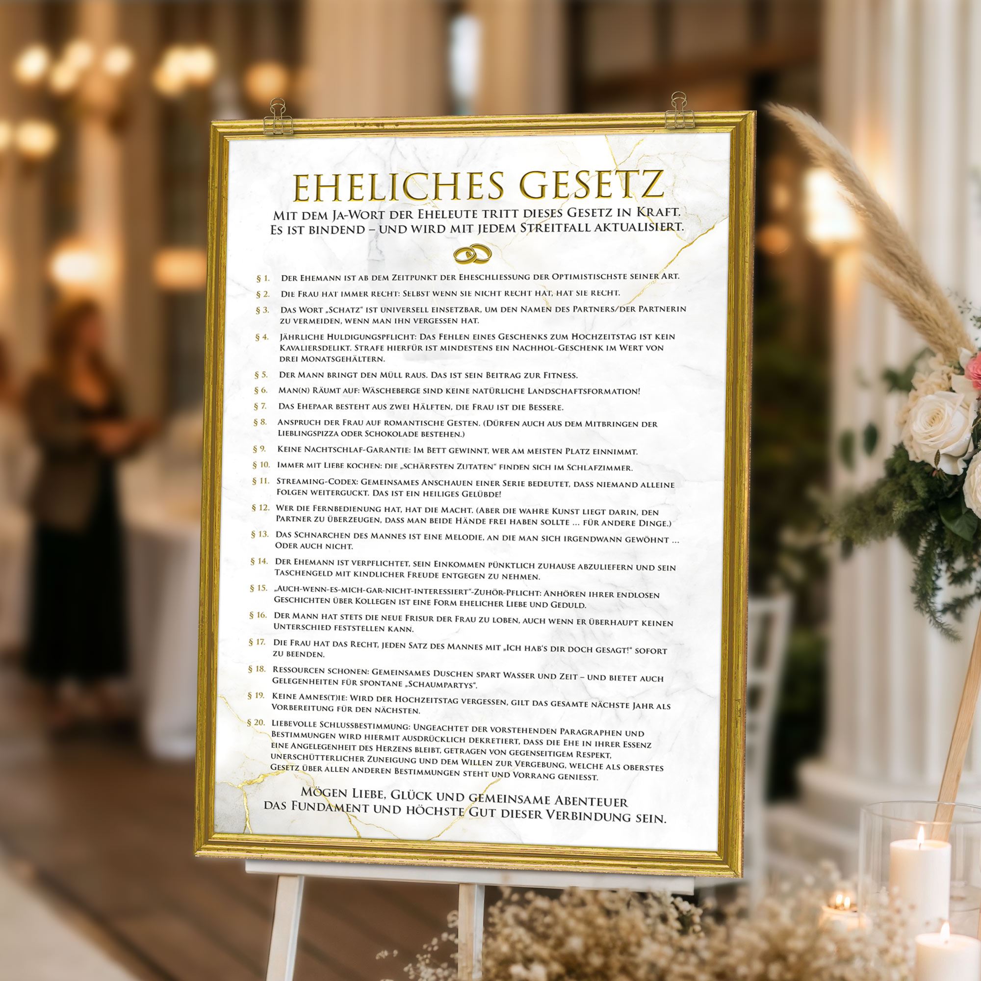 Ehegesetz Poster XXL - Antik Ehegesetz Poster XXL - Antik