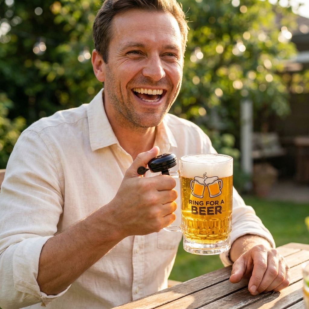 Bierkrug mit Klingel Bierkrug mit Klingel