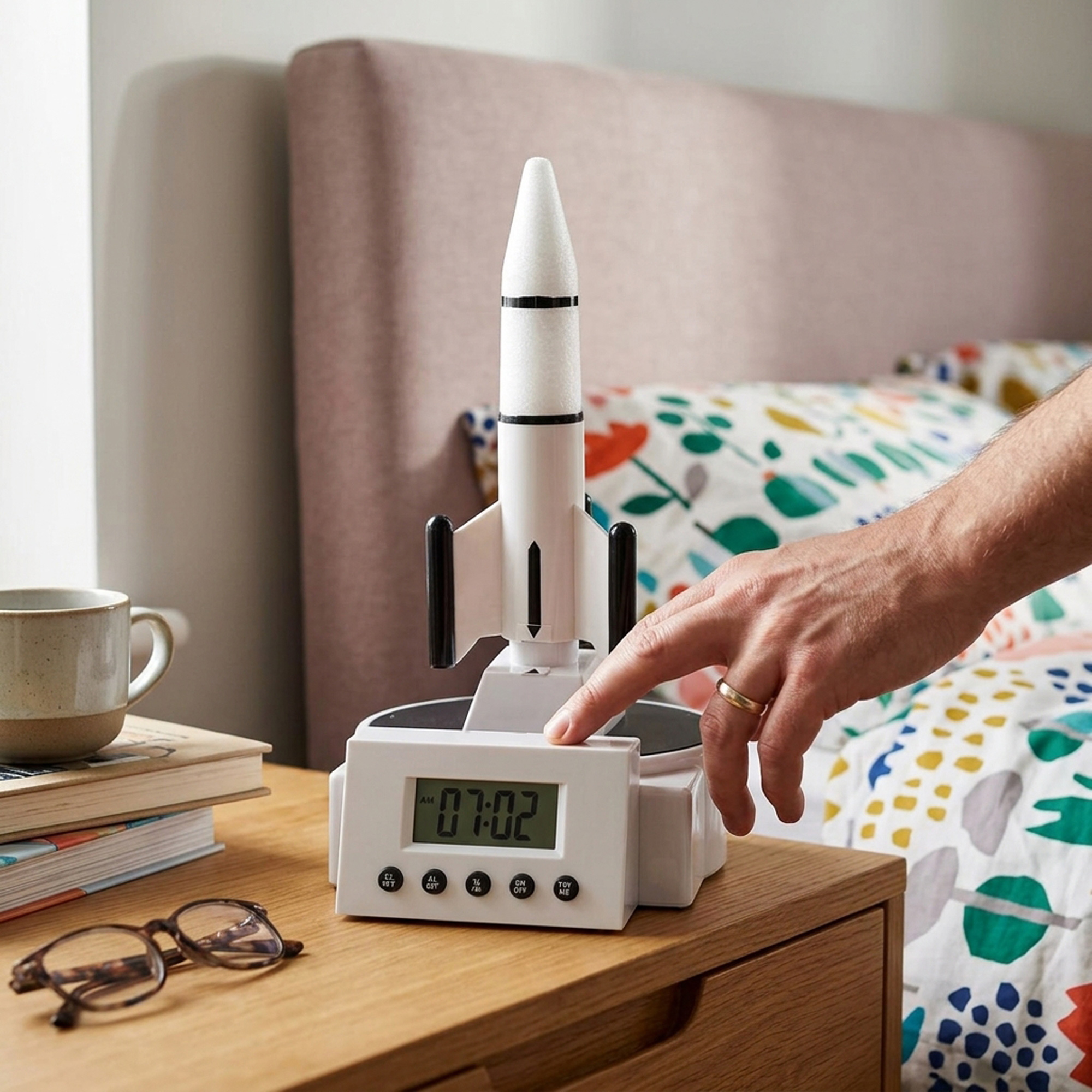 Wecker mit Rakete Wecker mit Rakete
