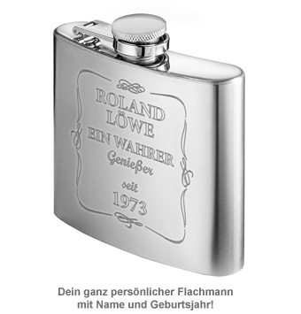 Flachmann mit Gravur - Ein wahrer Genießer 2396 - 1
