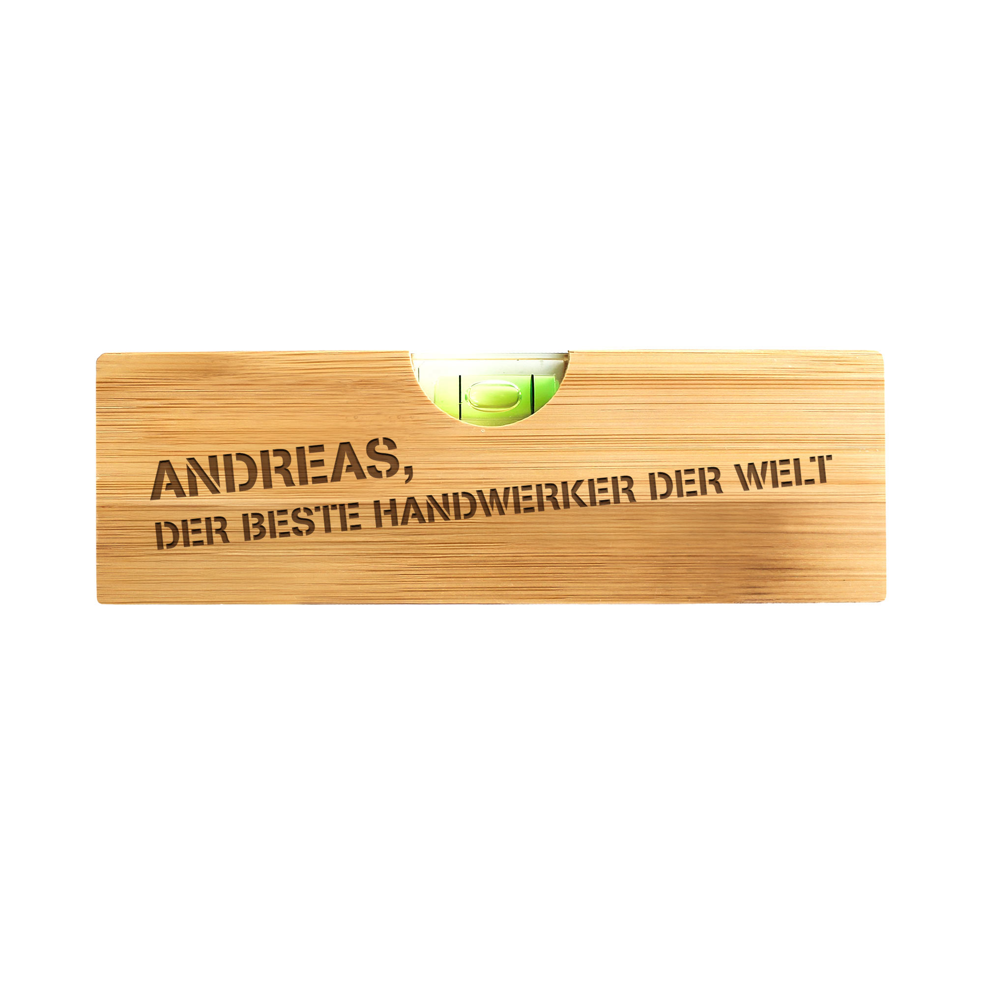 Wasserwaage mit Flaschenöffner - graviert