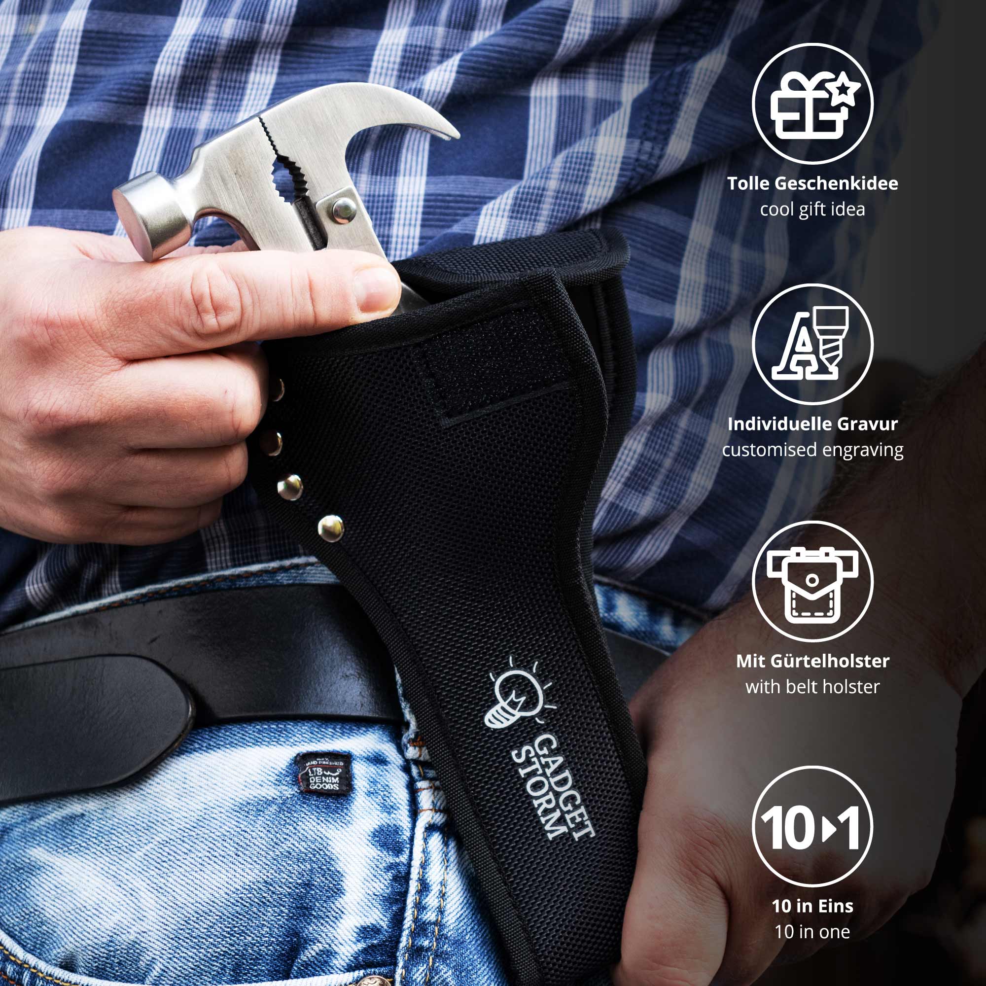 Holz Hammer Multifunktionswerkzeug mit Namen Holz Hammer Multifunktionswerkzeug mit Namen