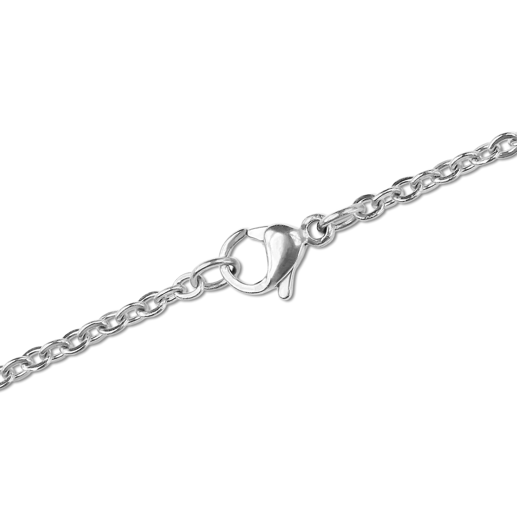 Herzanhänger Silber graviert mit Kette - Konfirmation