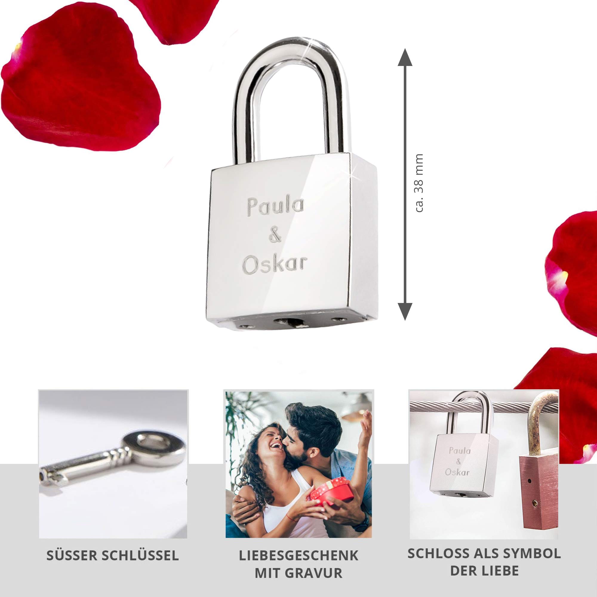 Gravur Liebesschloss Gravur Liebesschloss