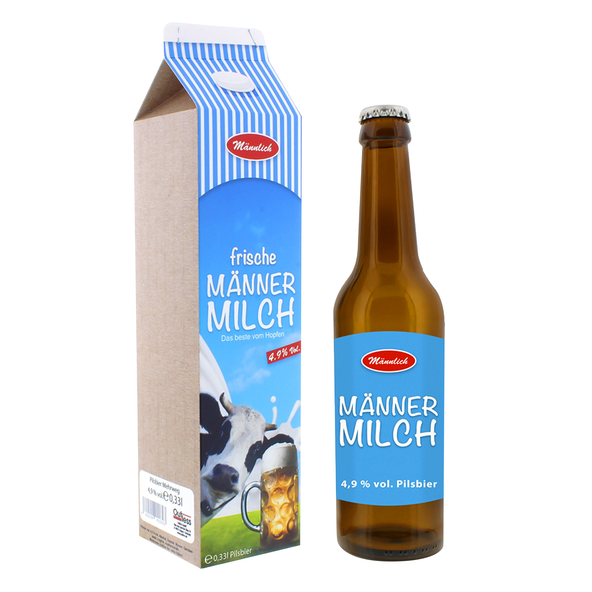 Bierflasche 0,33 l - Männermilch