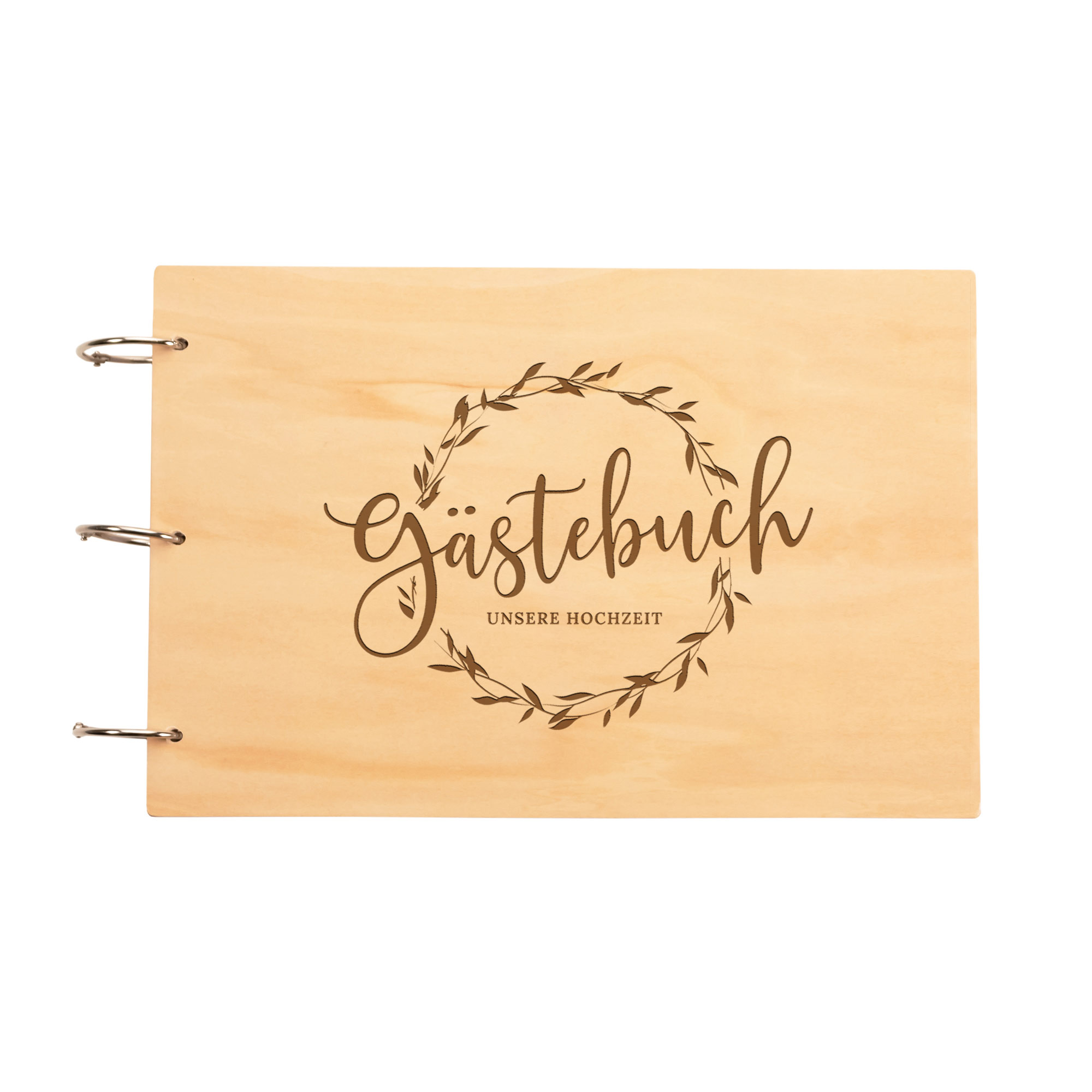 Gästebuch - Fotobuch Holzcover - Unsere Hochzeit - Standard