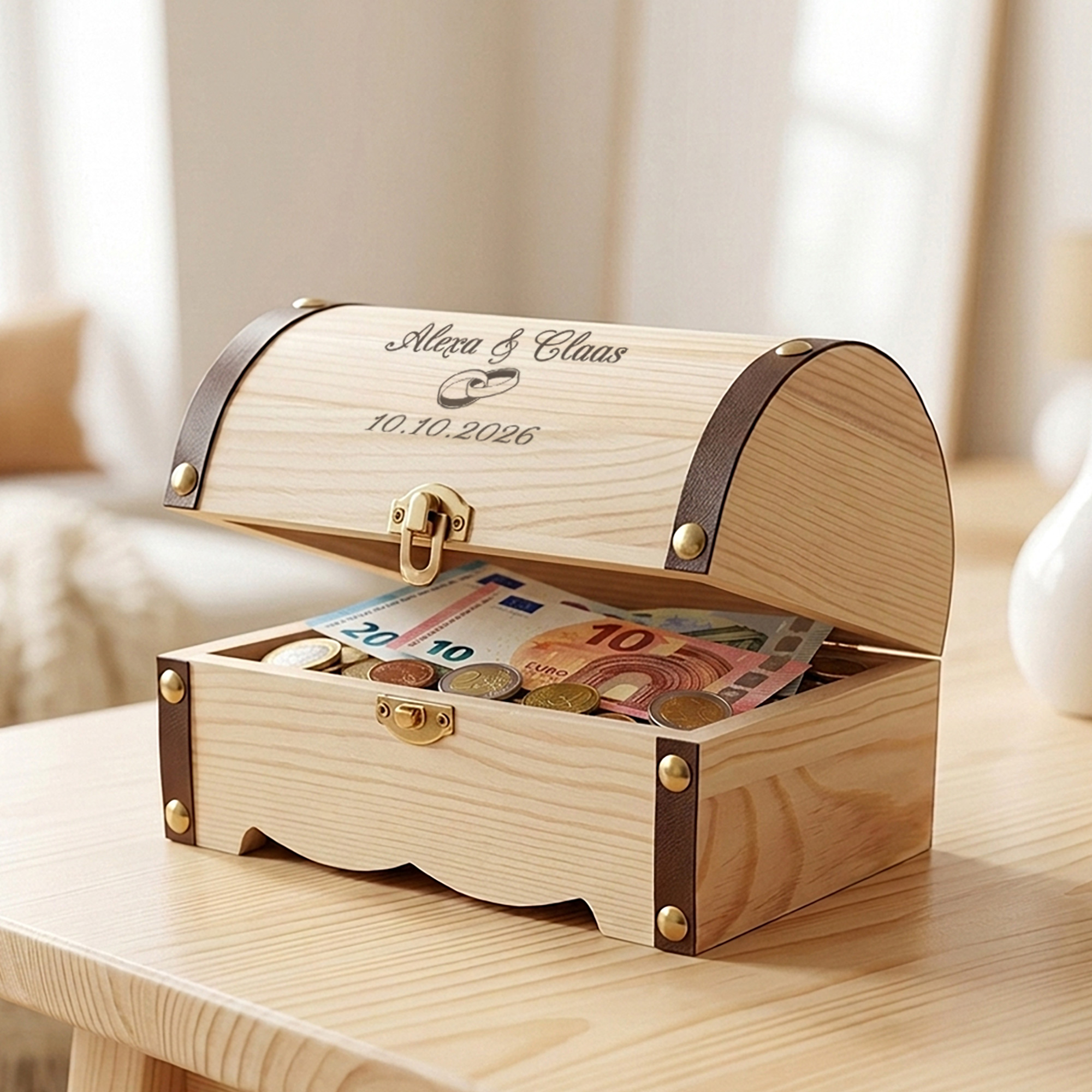 Geld Schatzkiste zur Hochzeit - Ringe Geld Schatzkiste zur Hochzeit - Ringe