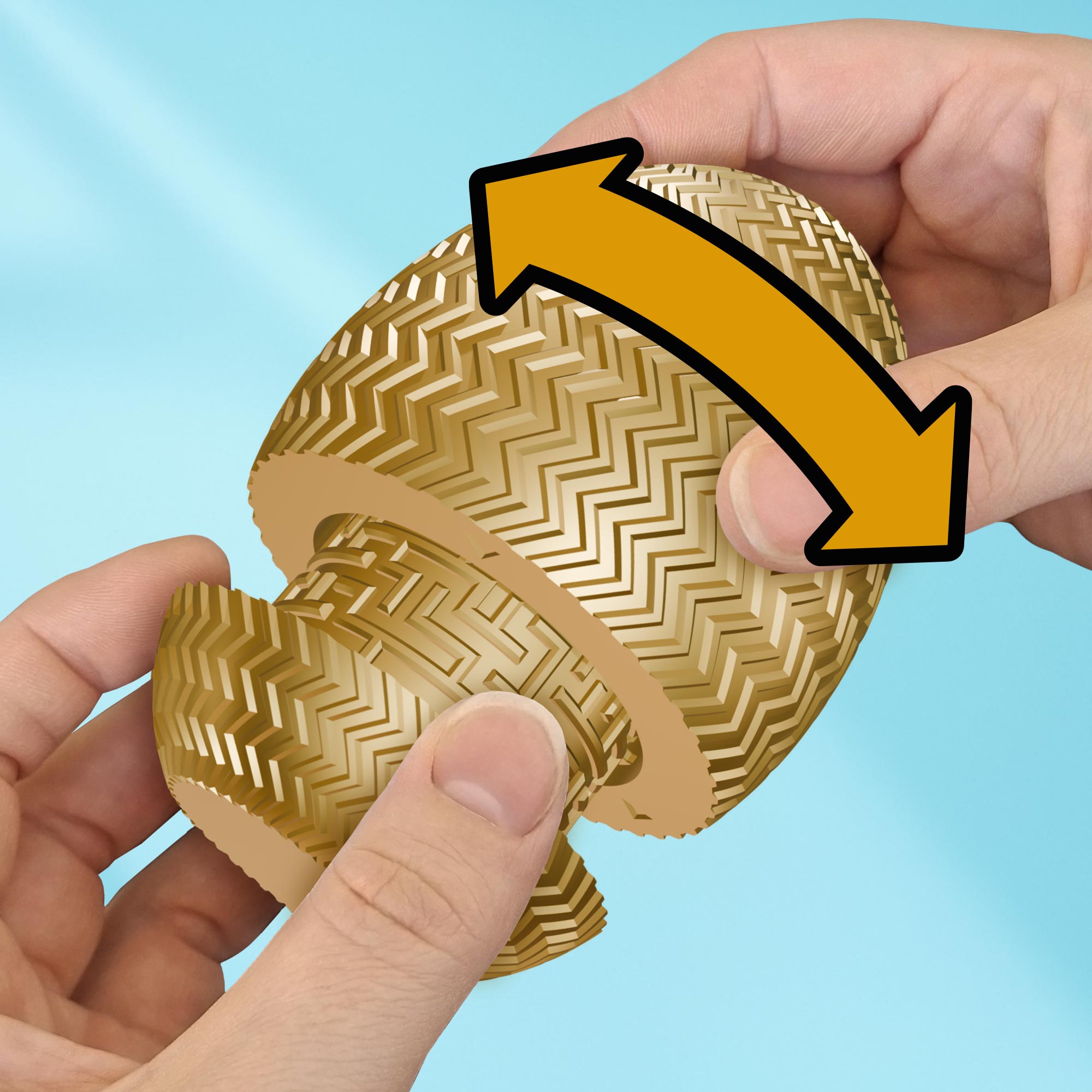 Labyrinthbox Ei – Geschenkverpackung für Geld & Gutscheine - Gold