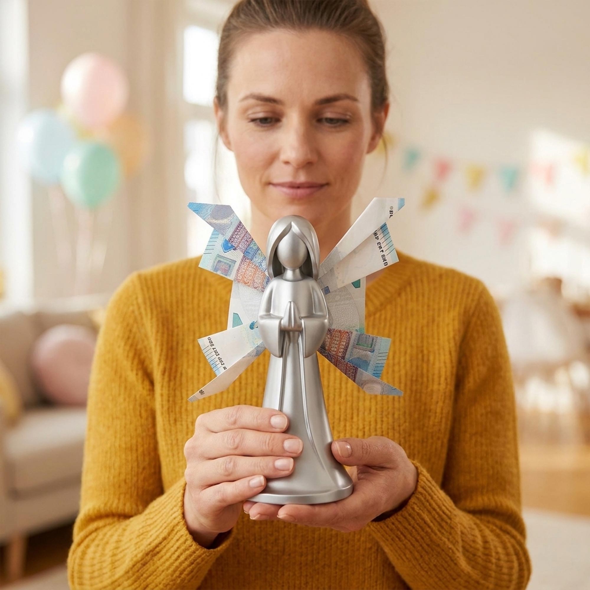Schutzengel der Freude - Geldgeschenk Engel Silber Schutzengel der Freude - Geldgeschenk Engel Silber