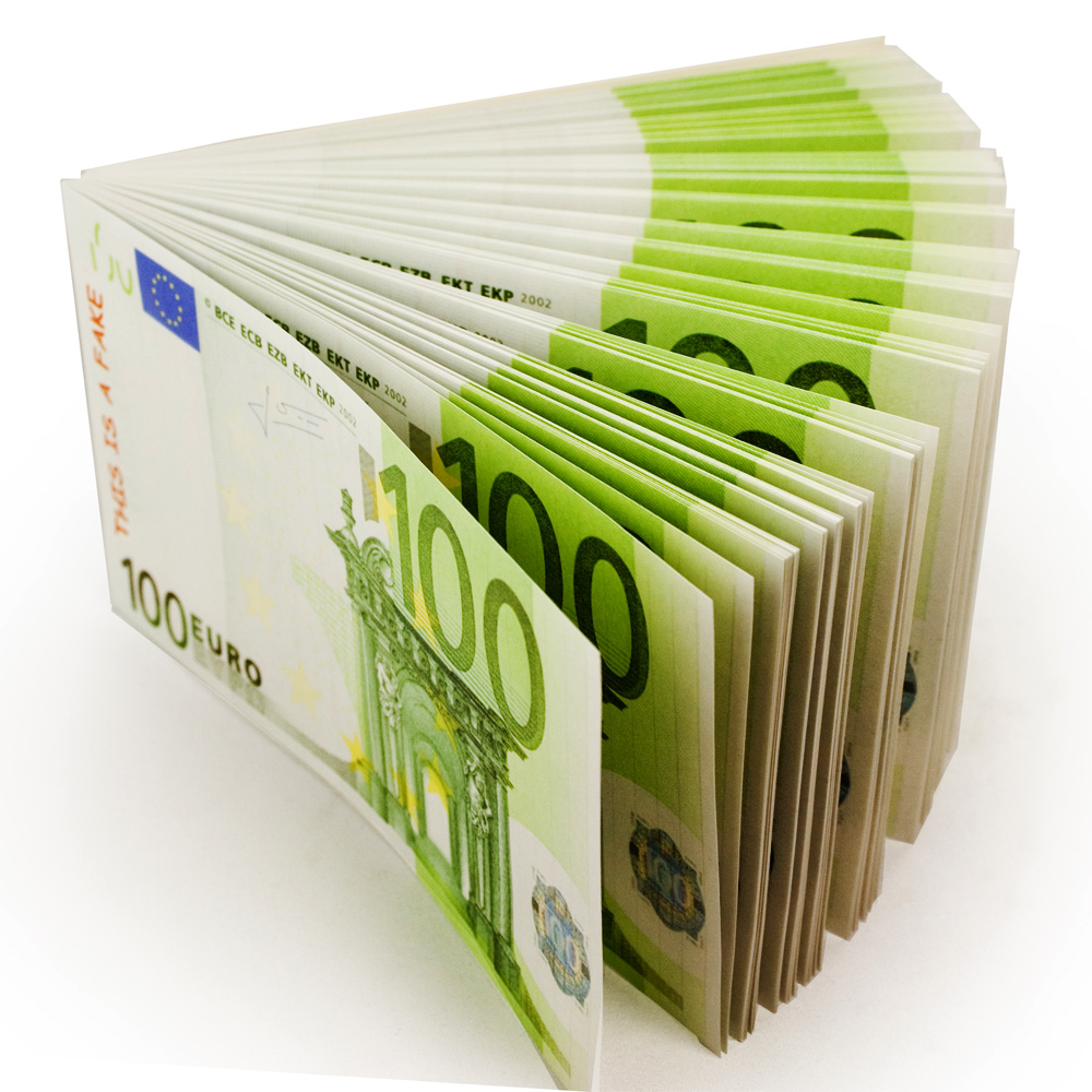 Geldbündel 100 Euro Scheine Notizblock 1005