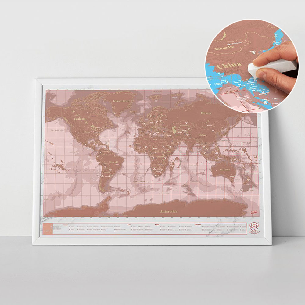 Scratch Map - Rosegold Edition 3422