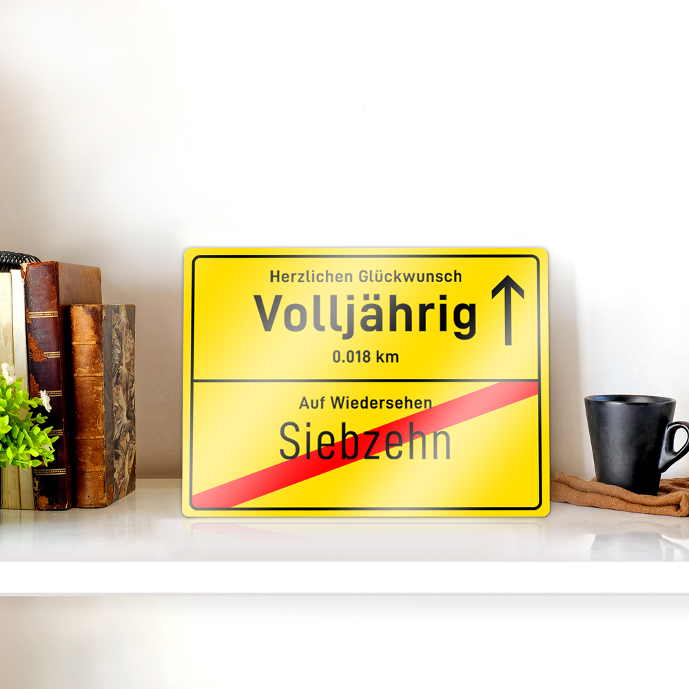 Ortsschild zum 18. Geburtstag 3769 - 4