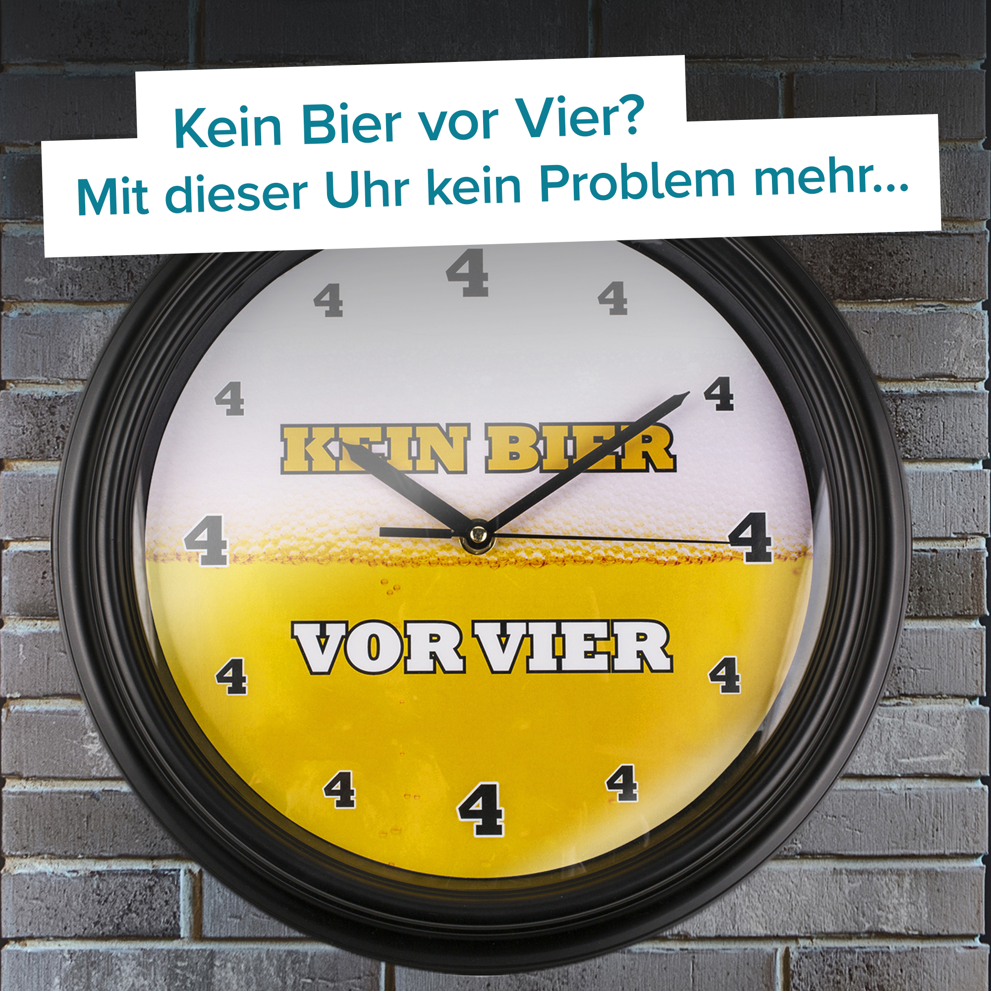 Kein Bier vor Vier - Wanduhr 1030 - 4