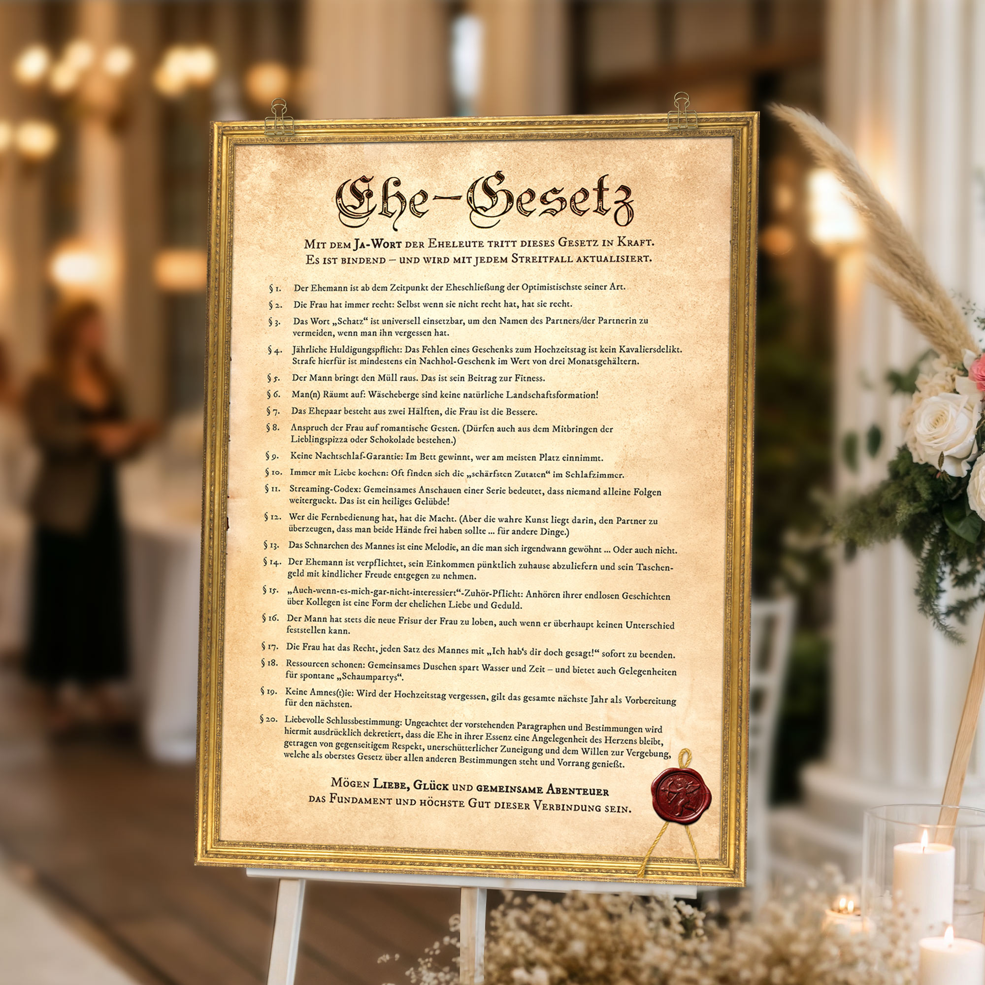Ehegesetz Poster XXL - Historisch Ehegesetz Poster XXL - Historisch