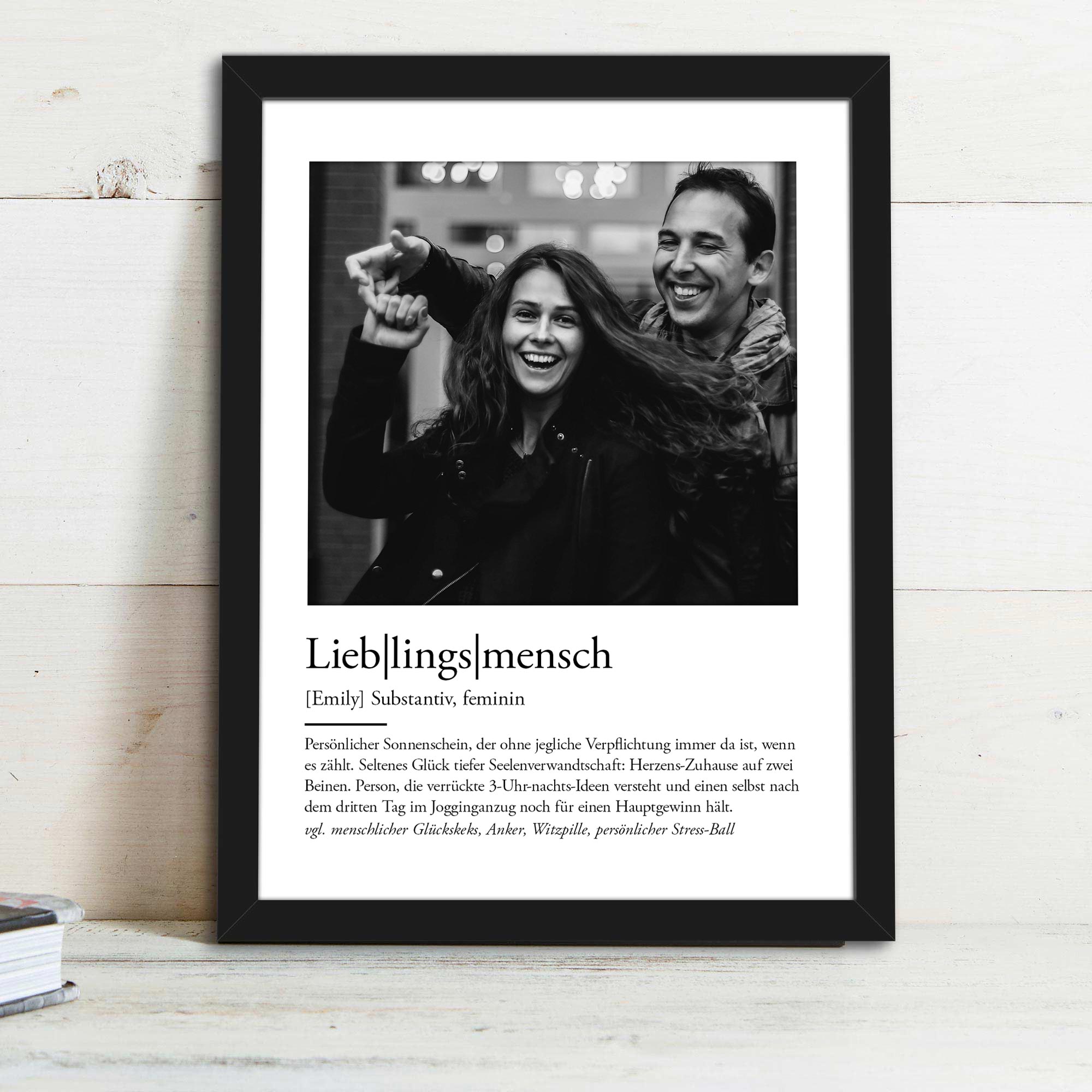 Definition Lieblingsmensch - personalisiertes Bild mit Foto