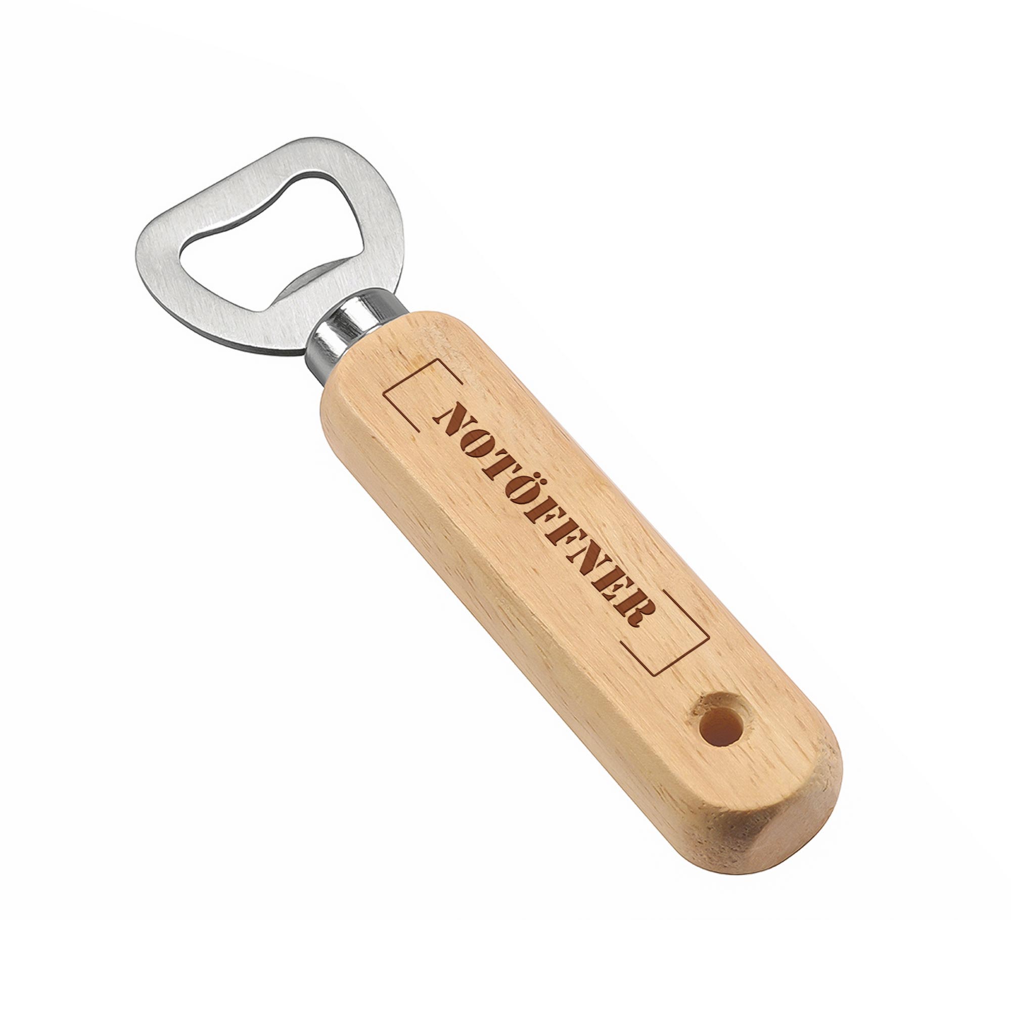 Personalisierter Flaschenöffner aus Holz - Stempel