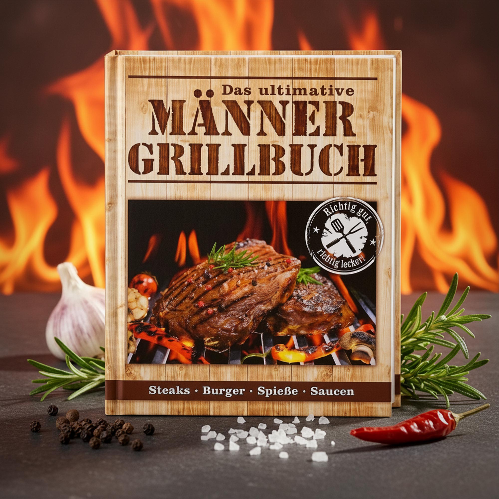 Männer Grillbuch - Grillgeschenk