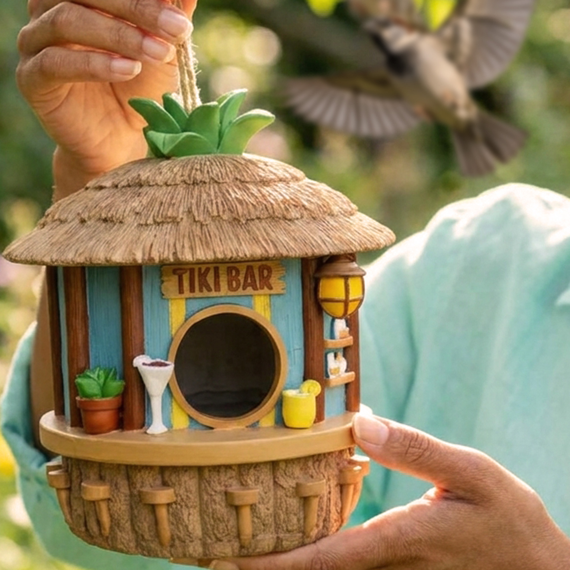 Tikibar Vogelhaus - Nistkasten & Futterhaus für Vögel Tikibar Vogelhaus - Nistkasten & Futterhaus für Vögel