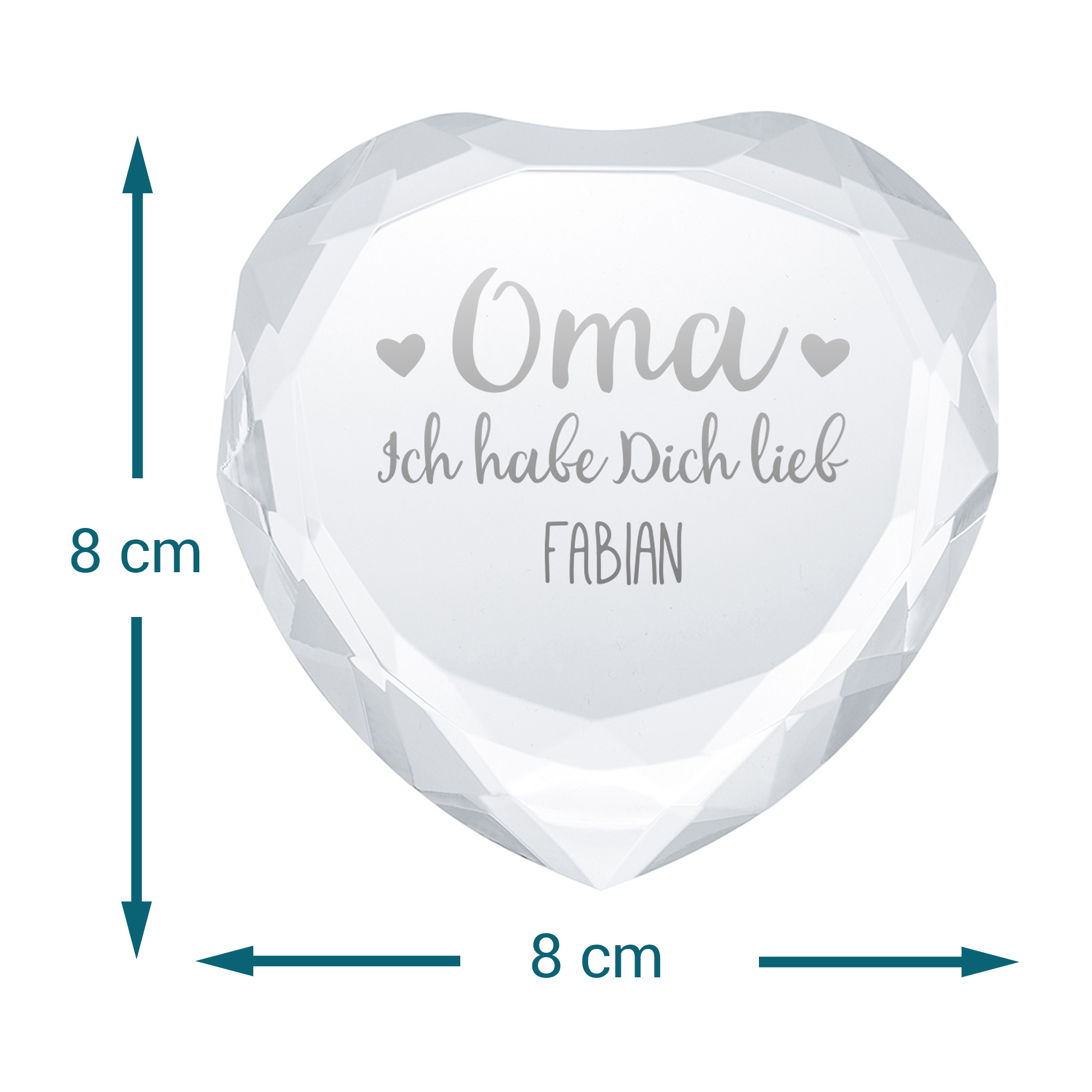 Herz-Diamant mit Gravur für Oma 4086 - 6