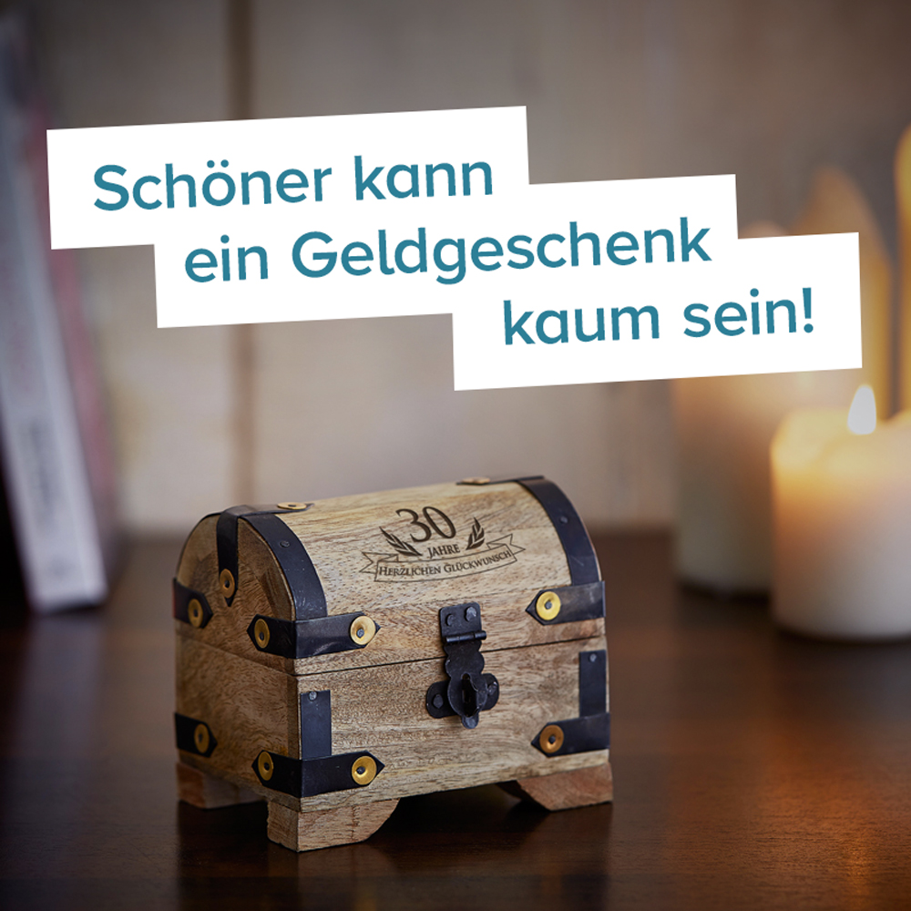 Mini Geld Schatztruhe zum 30. Geburtstag 3968 - 6