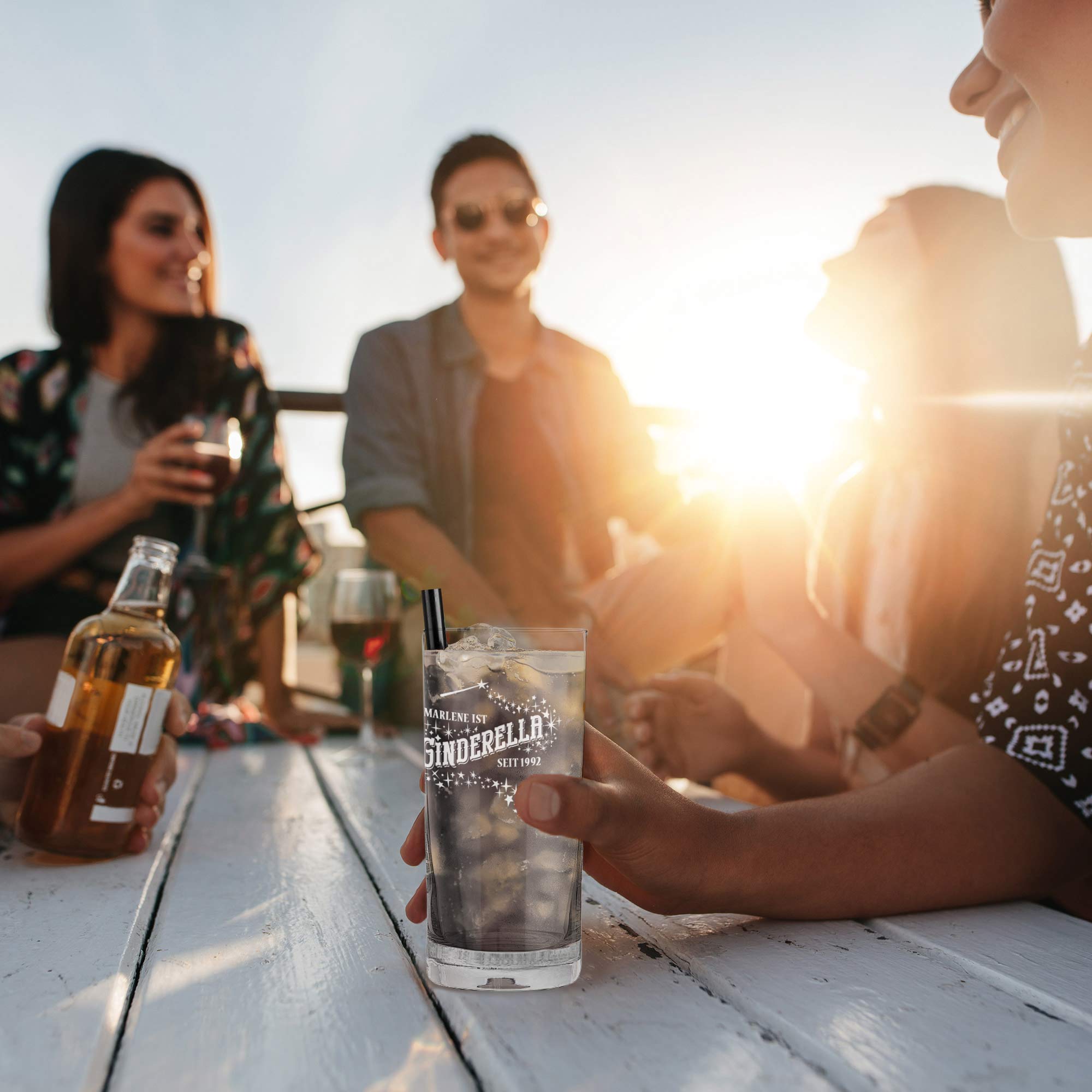 Cocktailglas mit Gravur - Ginderella