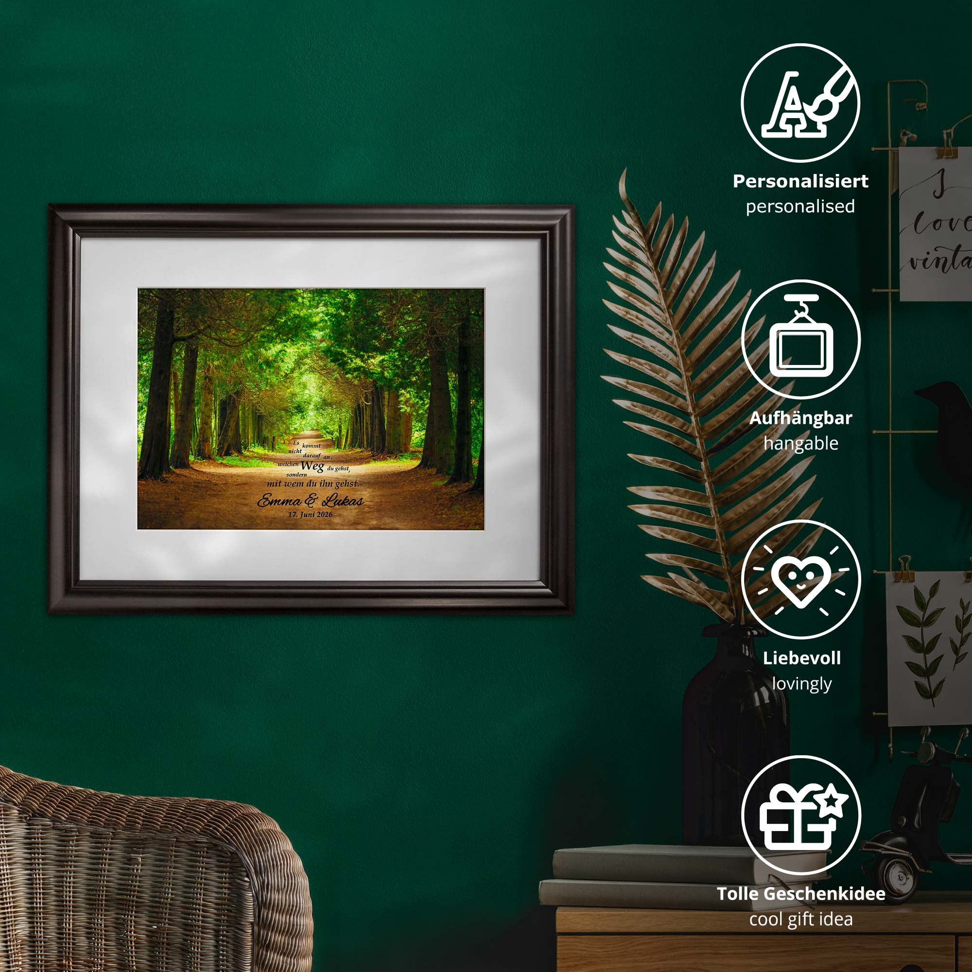 Gemeinsamer Weg Frühlingsbild - personalisiert