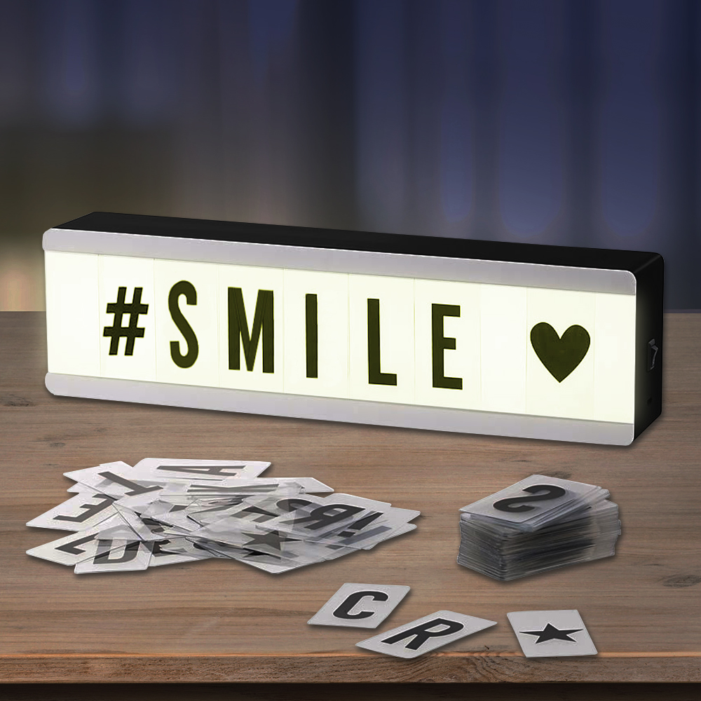 Mini LED Lightbox mit Buchstaben 100-tlges Set - Leuchtschild