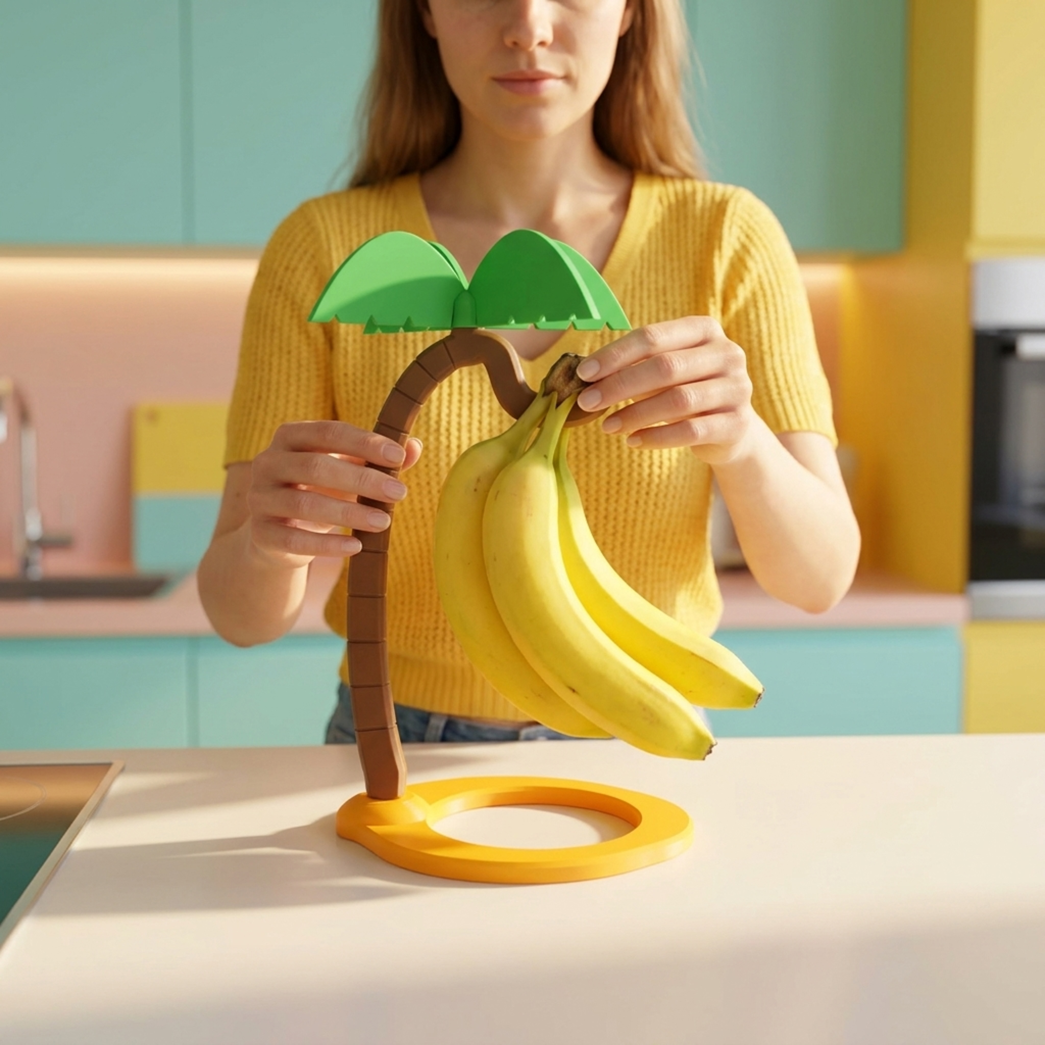 Bananenhalter Palme – Tropischer Obstständer mit Urlaubsfeeling Bananenhalter Palme – Tropischer Obstständer mit Urlaubsfeeling