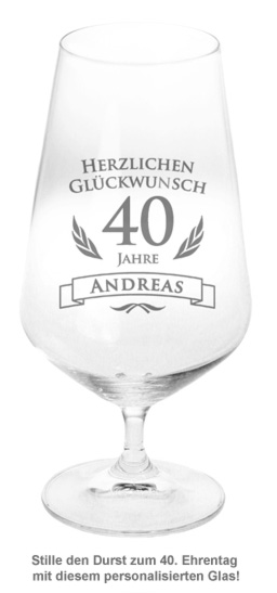 Bierglas zum 40. Geburtstag 1315 - 1