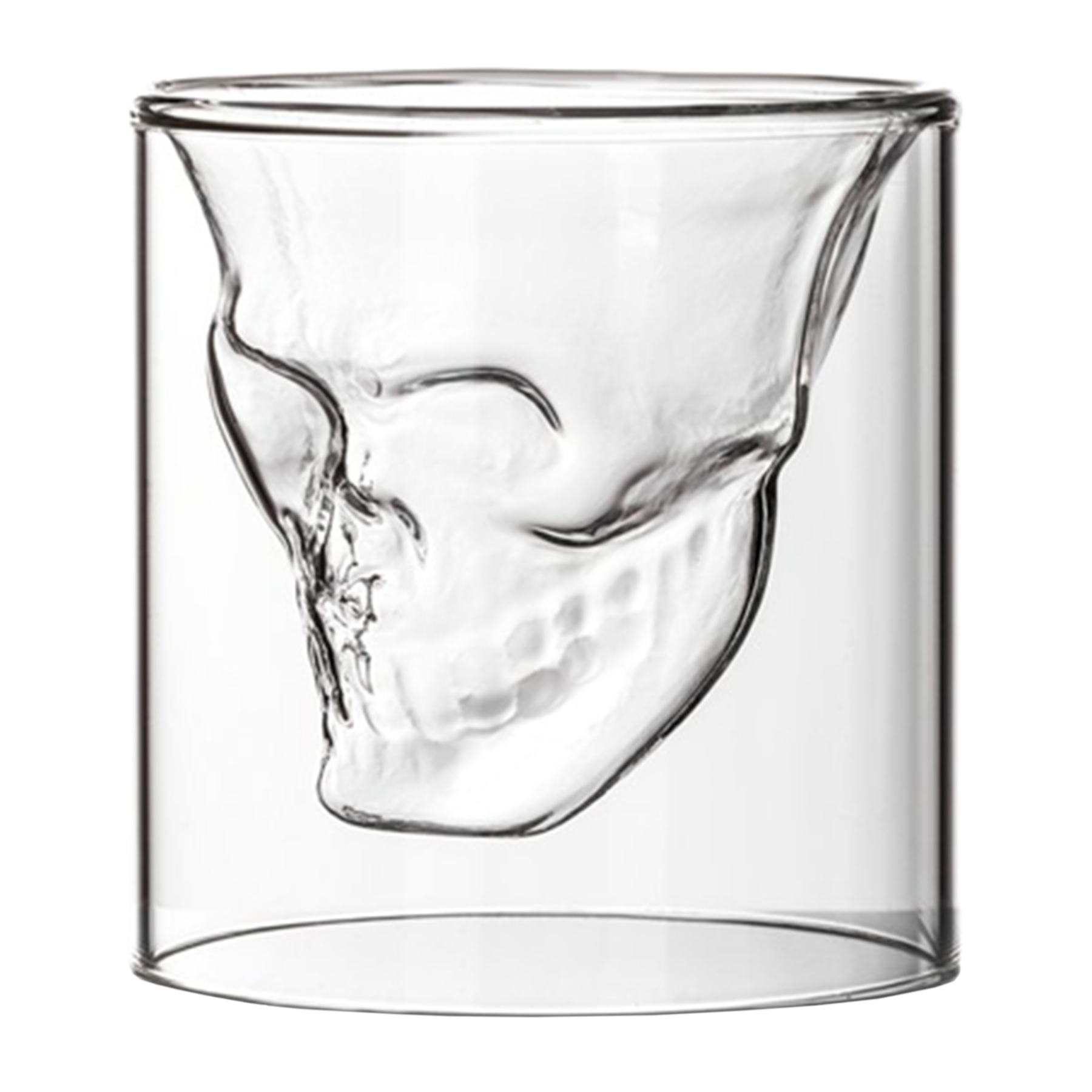 Doppelwandiges Schnapsglas - Totenkopf 3748 - 1