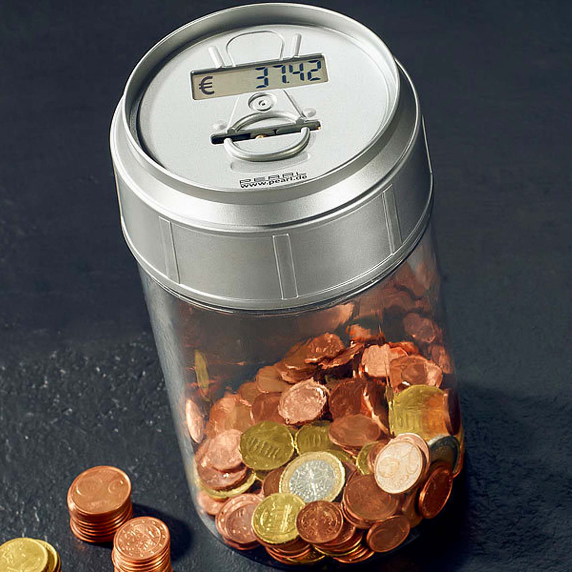 Spardose mit Zählwerk - Münzzähler