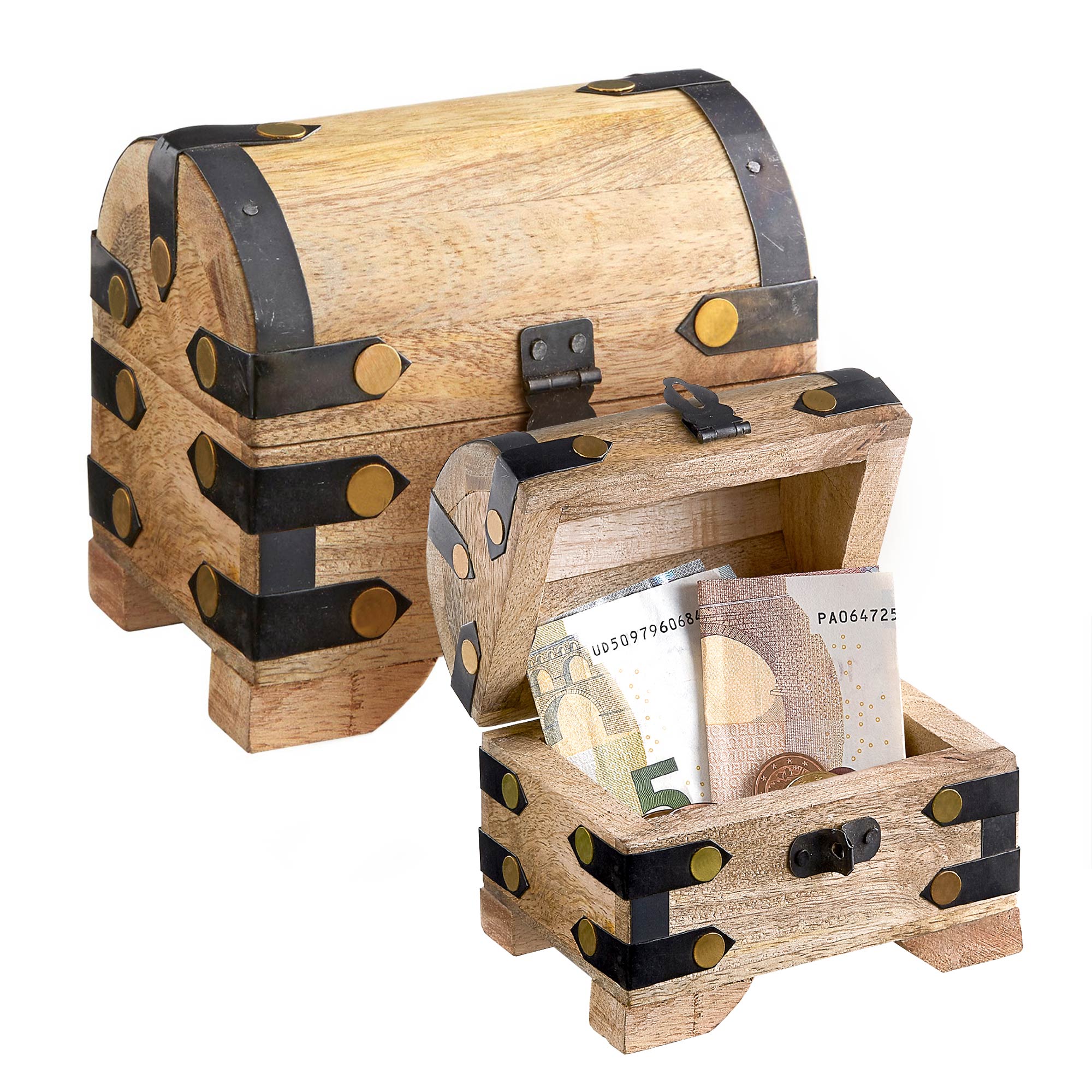 Mini Geld Schatztruhe - Hell