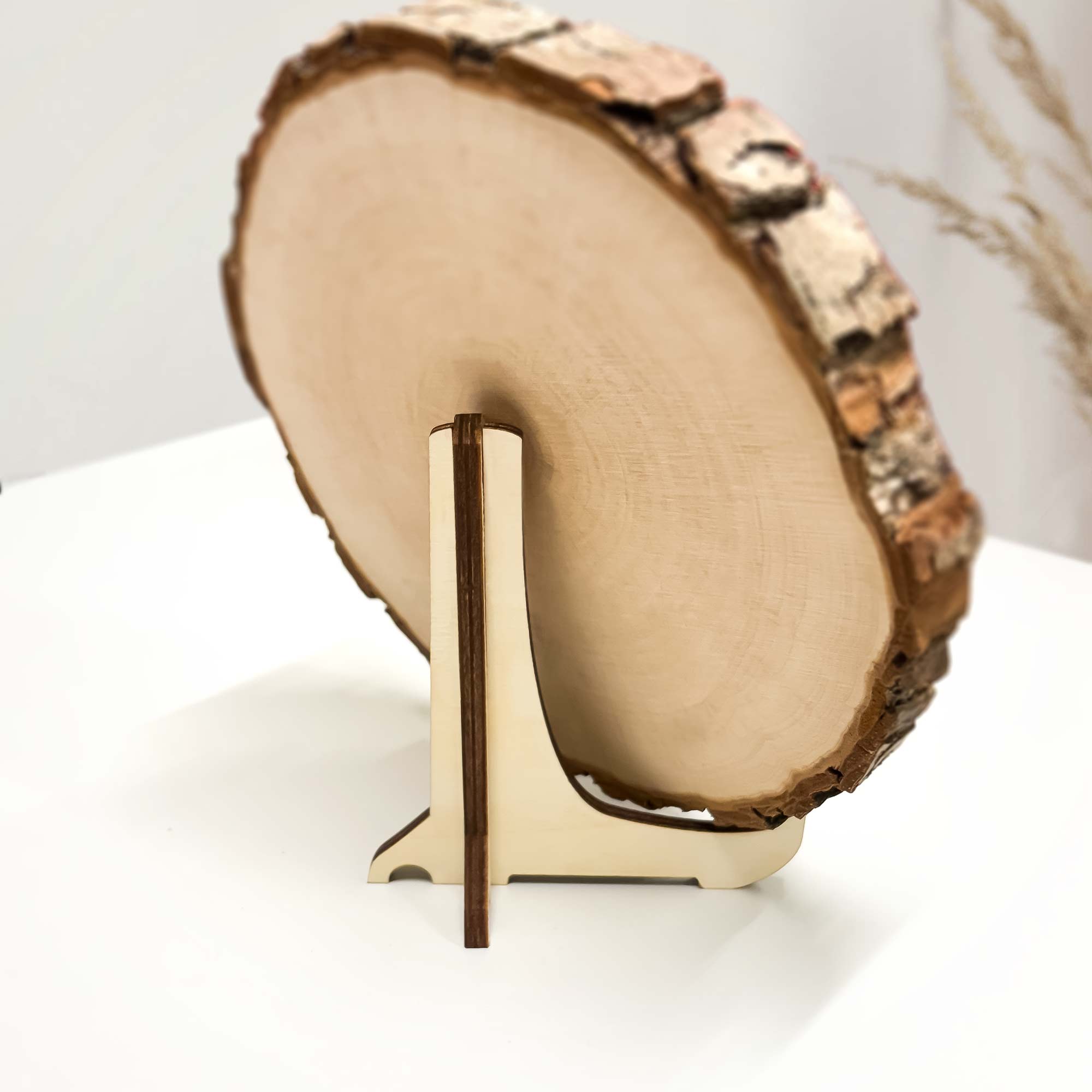 Holzständer für Baumscheiben - Displayständer als Aufsteller Holzständer für Baumscheiben - Displayständer als Aufsteller