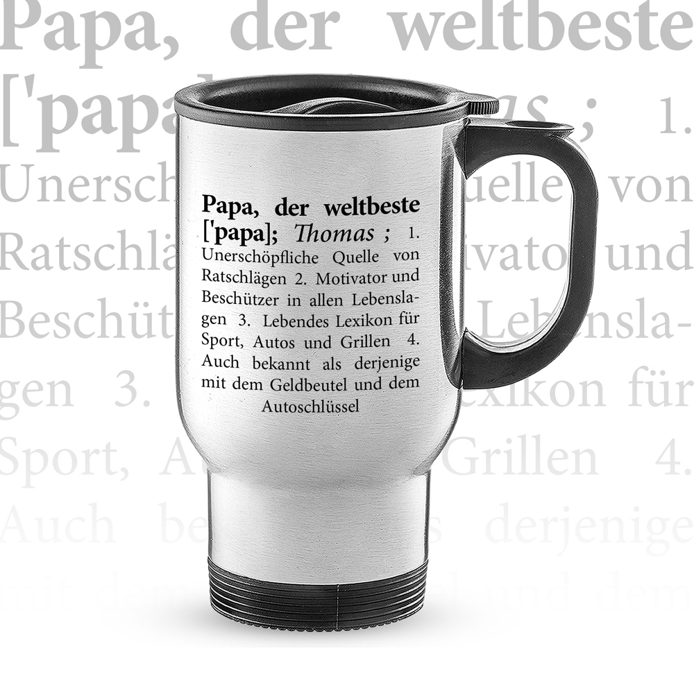 Thermobecher personalisiert - Definition Weltbester Papa 2833 - 2