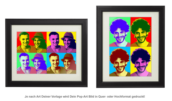 Personalisiertes Pop-Art Bild für Paare