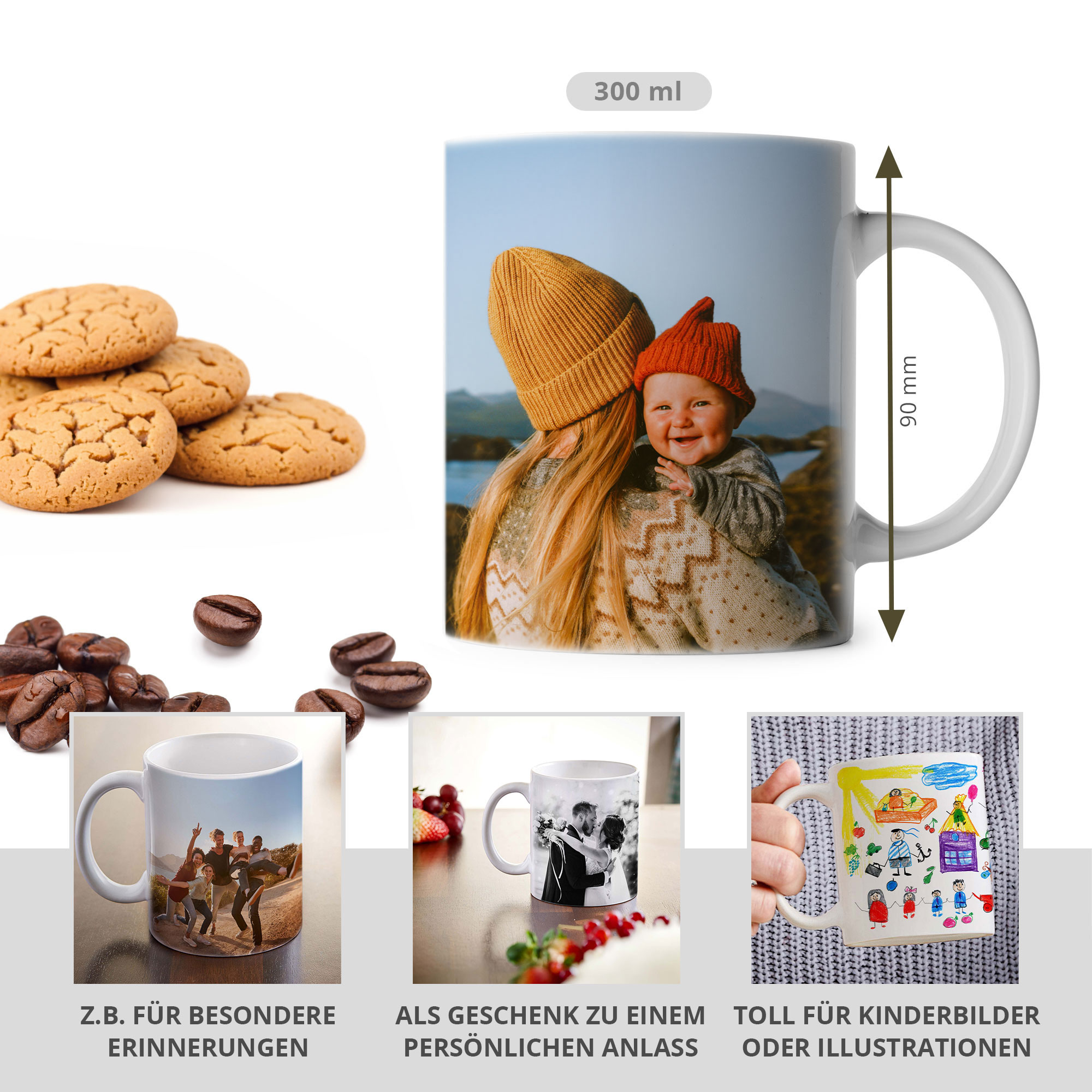 Fototasse Frau - personalisiert