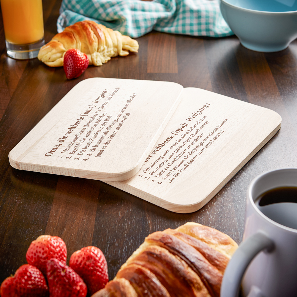 Frühstücksbrettchen Set mit Gravur - Definition Großeltern 3383 - 7