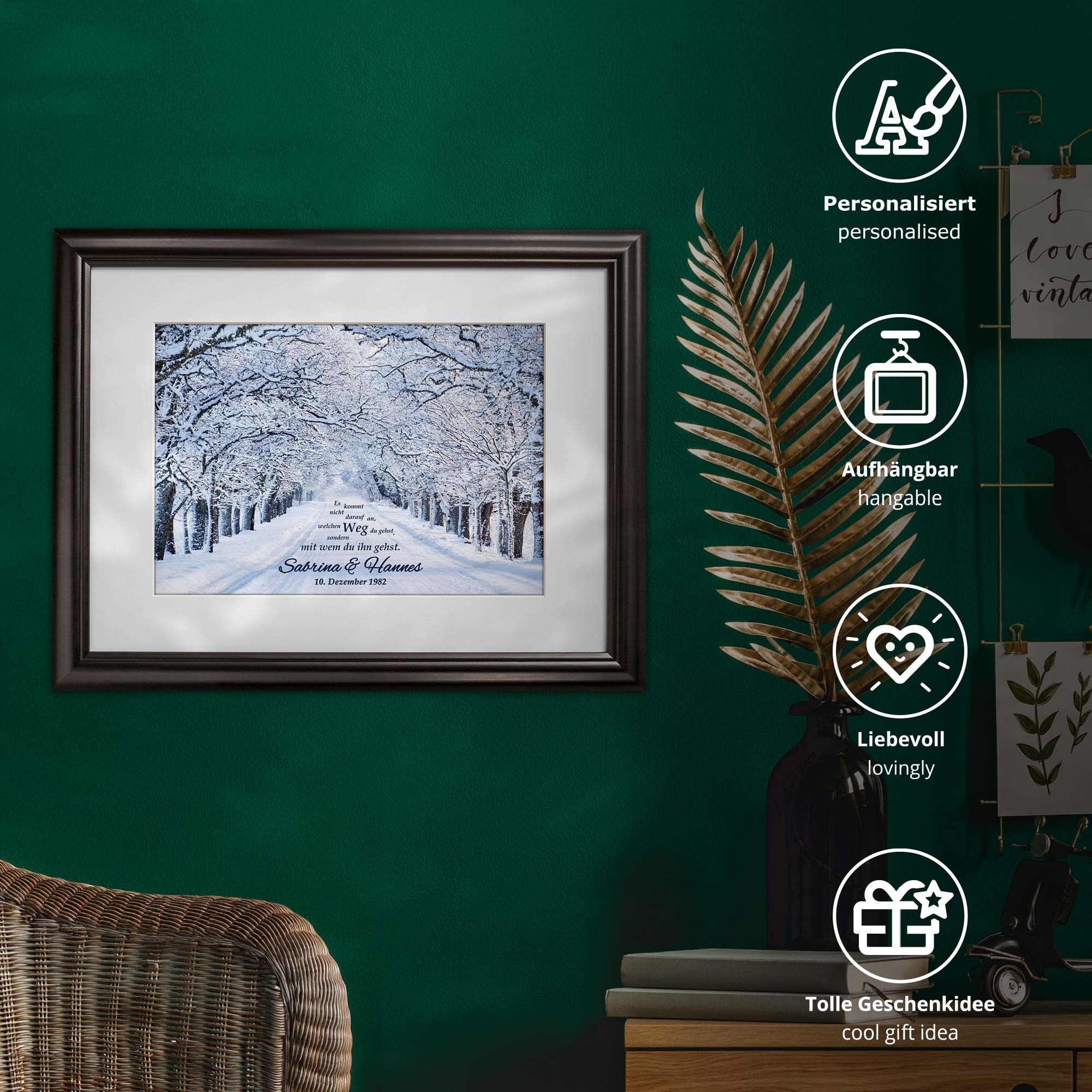 Gemeinsamer Weg Winterbild - personalisiert Gemeinsamer Weg Winterbild - personalisiert