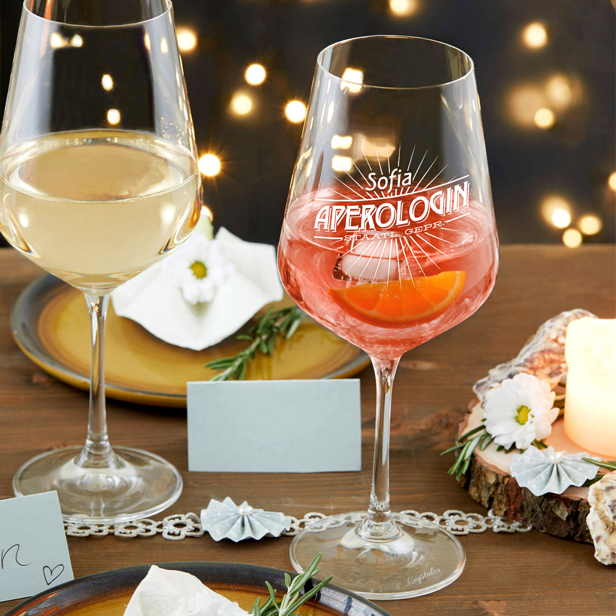 Weinglas mit Gravur - Aperologin