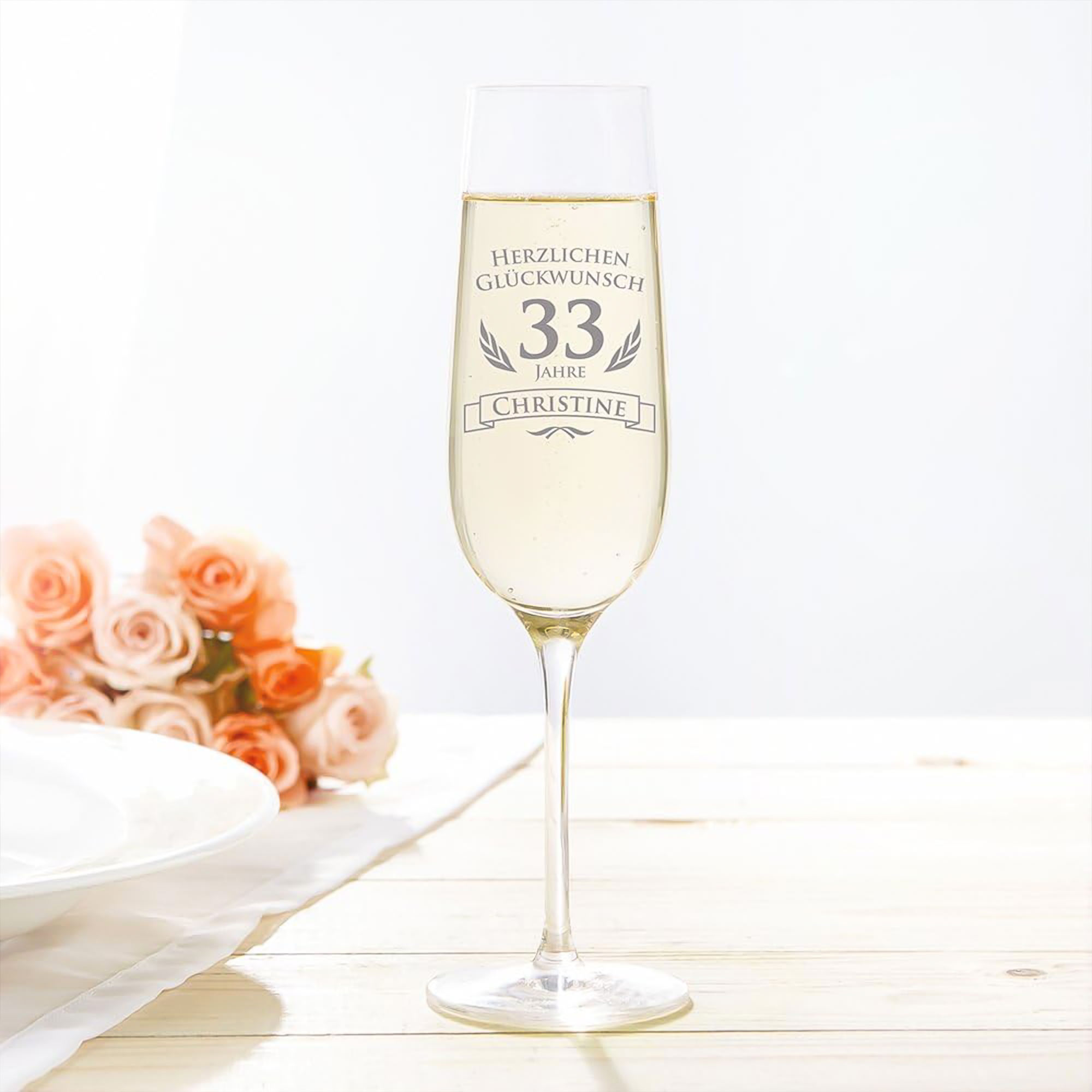 Sektglas zum Geburtstag