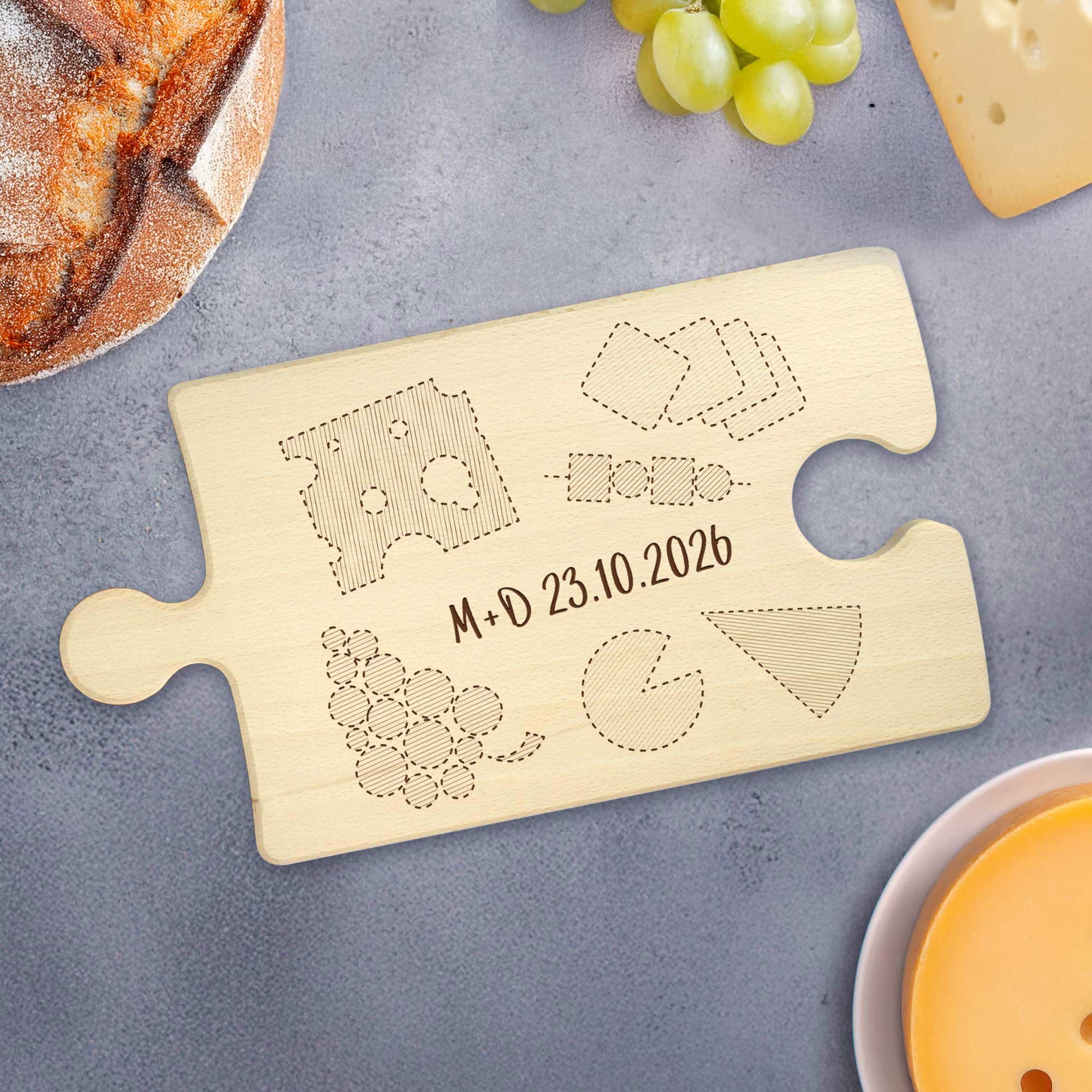 Personalisiertes Puzzle Brettchen - Käse